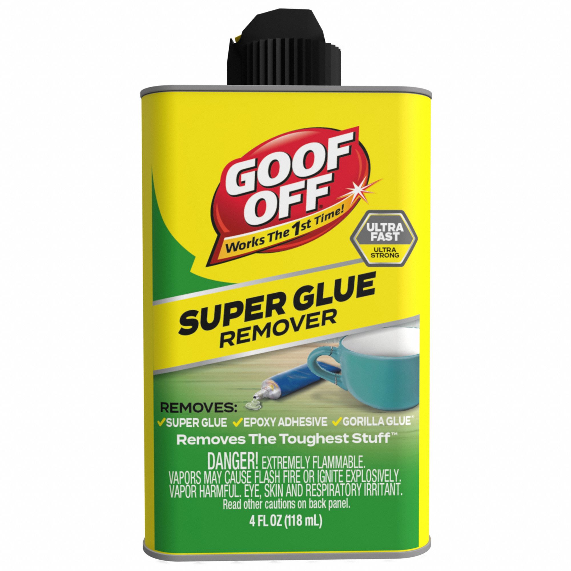 Goof Off Professional Strength Remover, 6 fl. oz., Latex Paint and Adhesive  Remover