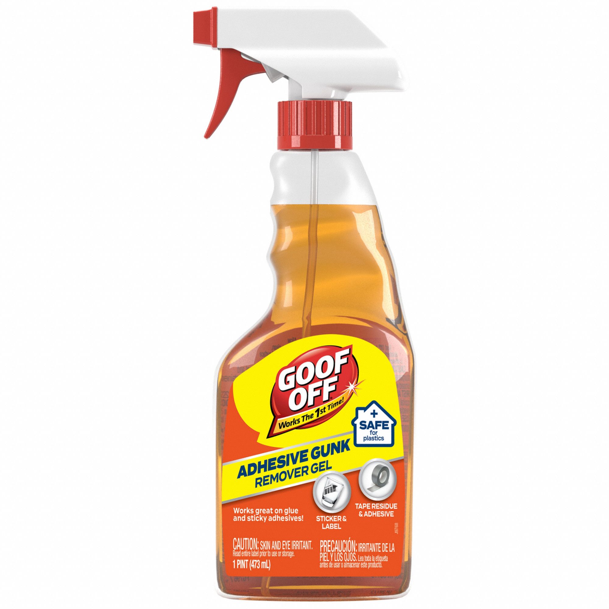 GOOF OFF, Trigger Spray Bottle, 16 oz Container Size, Adhesive Remover
