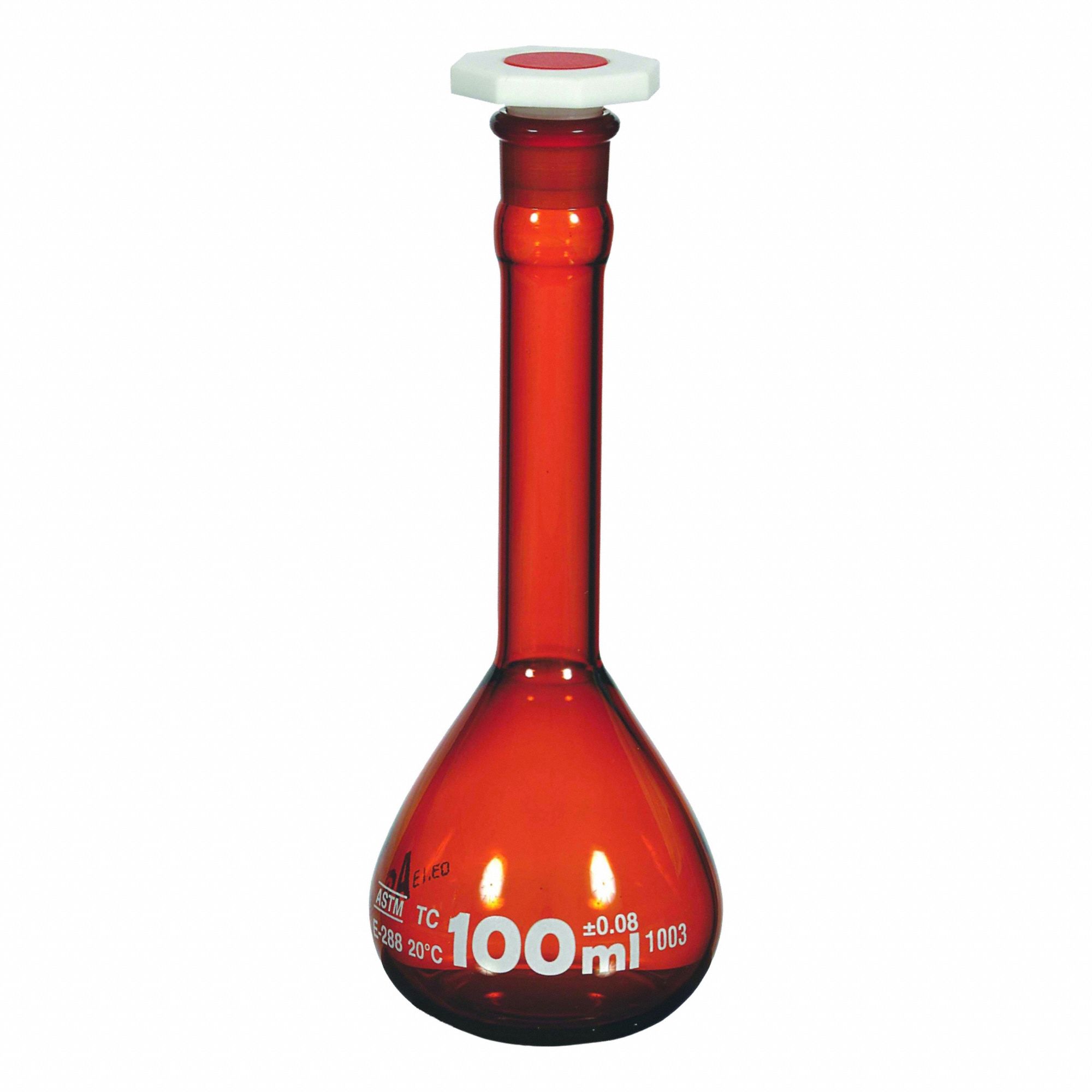 UNITED SCIENTIFIC SUPPLIES INC Glass Flasks: 10 mL, Amber, Round, A, +/-0.02 mL, Includes Closure (MPN FGAM010). Key specifications — Shape: Round; Tolerance: +/-0.02 mL; Body Color: Amber; Brand: UNITED SCIENTIFIC SUPPLIES INC; Compatible with Stopper Size: 13; USP Specification: Type I.