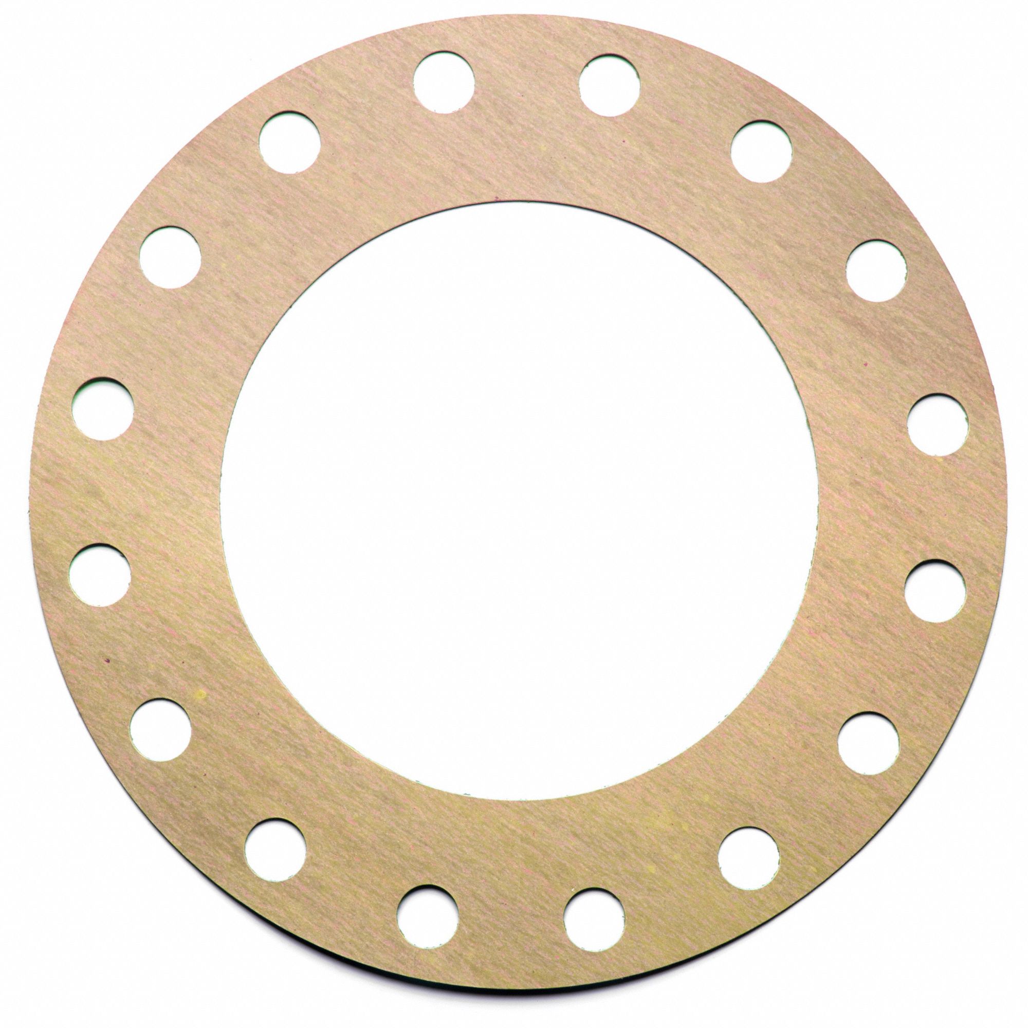 Full Face Flange Gasket: Class 150, Aramid, SBR Binder, For 16 in Pipe, 1/16 in Thick, White