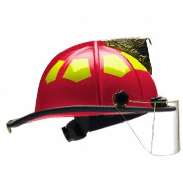 BULLARD Fire Helmet: Red, Fiberglass, Chin Strap, 6 Point Sure Lock® Ratchet Headband with Brow Pad (MPN UL6RD6L). Key specifications — Color: Red; Chin Strap: Yes; Brand: BULLARD; Shell Material: Fiberglass; Suspension: 6 Point Sure Lock® Ratchet Headband with Brow Pad.