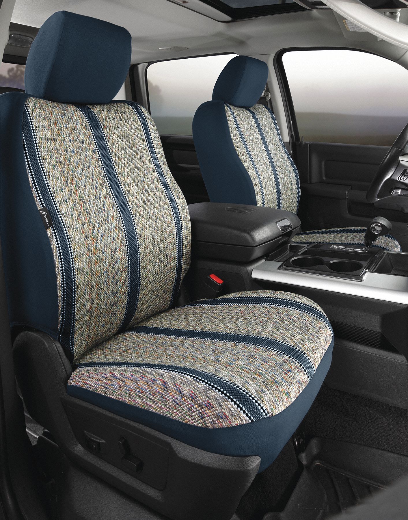 Navy car shop seat covers