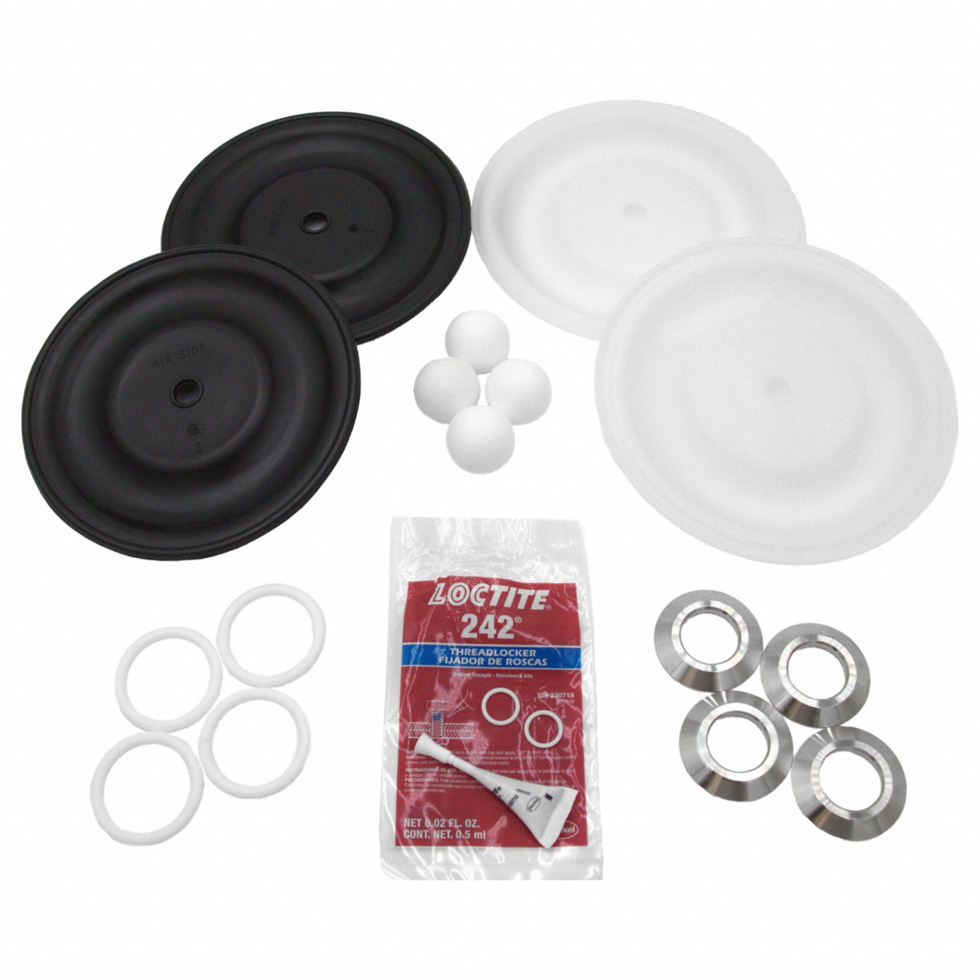 Food Grade Fluid Repair Kit: Fluid Section Repair Kit, Air Operated Double Diaphragm Pump