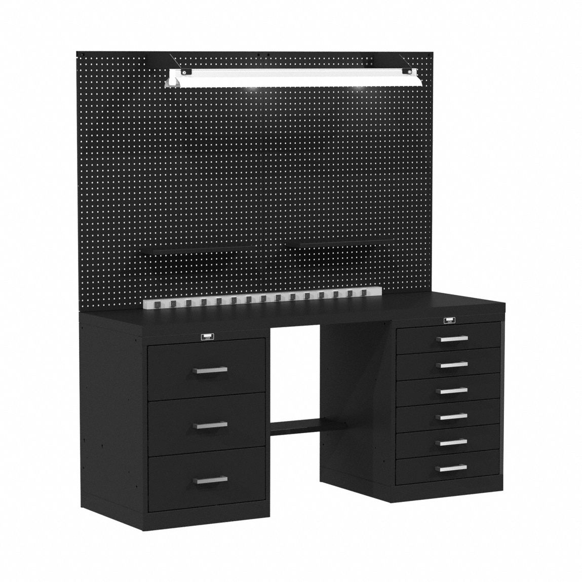 Basic Modular Storage Unit: 60 in Overall Wd, 24 in Overall Dp, 78 in Overall Ht, Black
