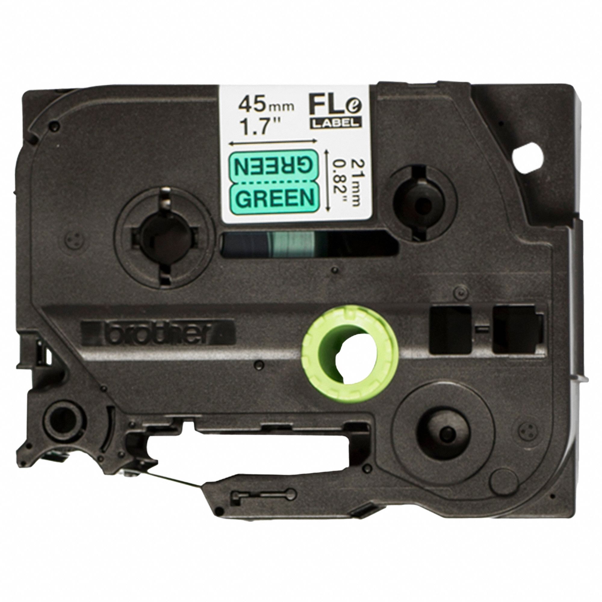 Flag Label: Rectangle, 1 25/32 in x 13/16 in, Polyester, Green ( Matte ), 72 Labels Included