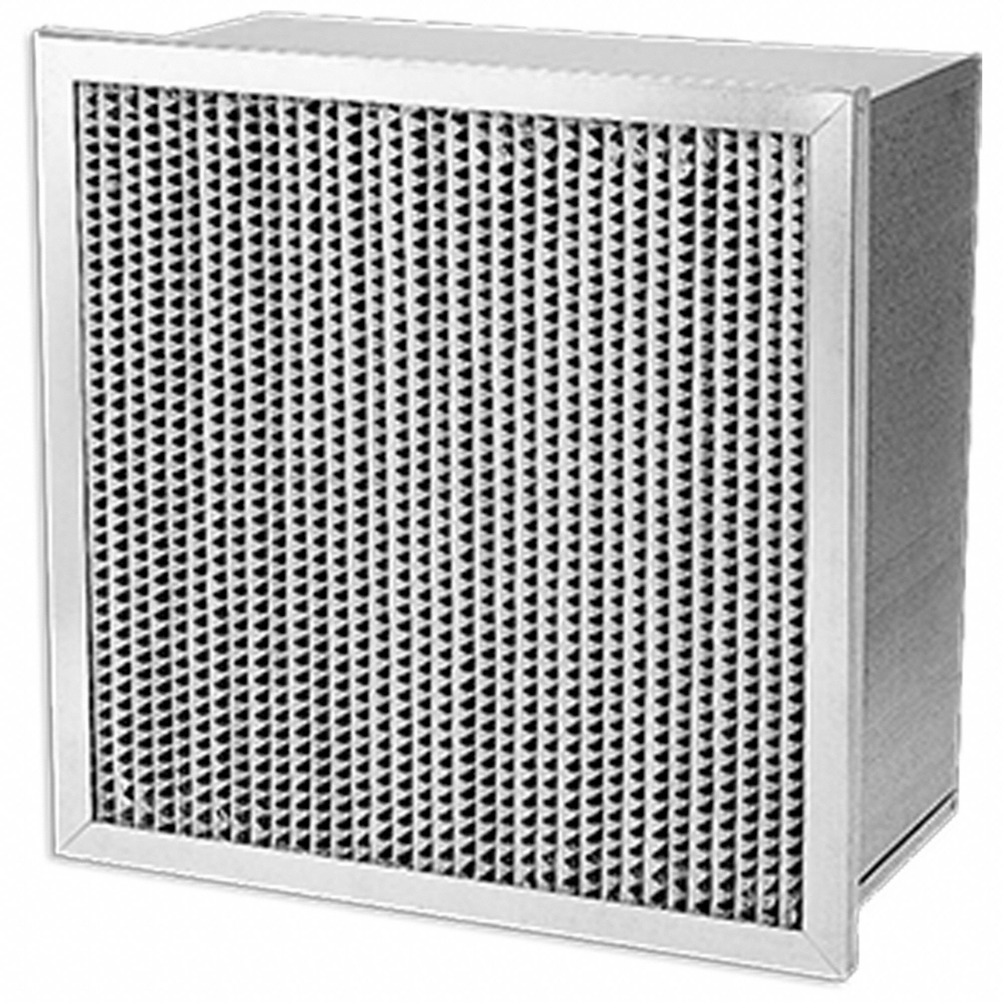 MULTI PLEATED AIR FILTER, MERV 14, 24 X 24 X 12 IN, GALVANIZED STEEL