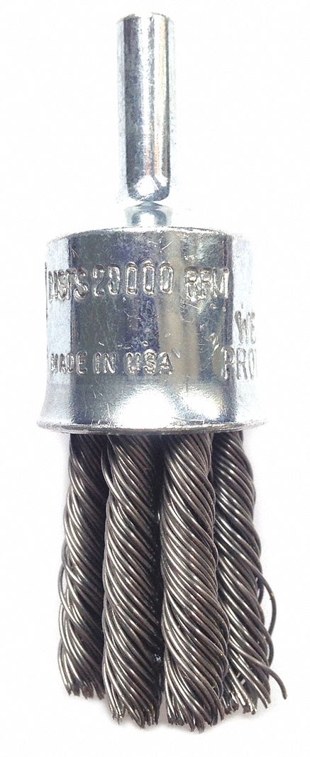 BRUSH END TWIST CBL 1IN STEEL 0.020 WIRE
