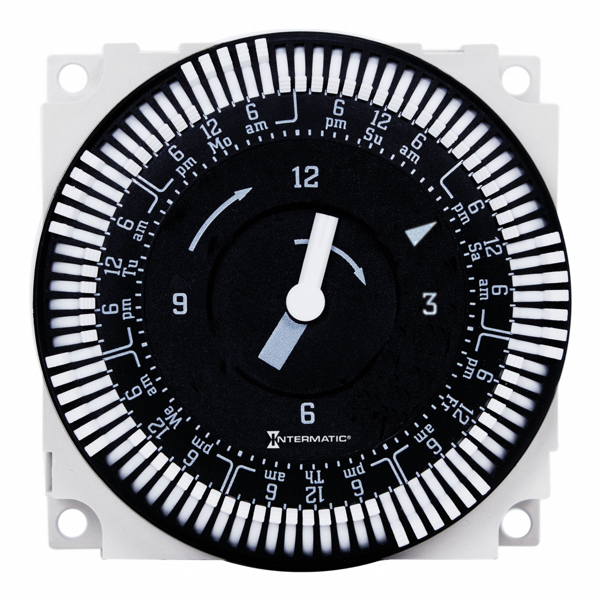 Electromechanical Timer: 7 day, SPDT, 120V AC, 48 On/Off Cycles - Max, Mechanical