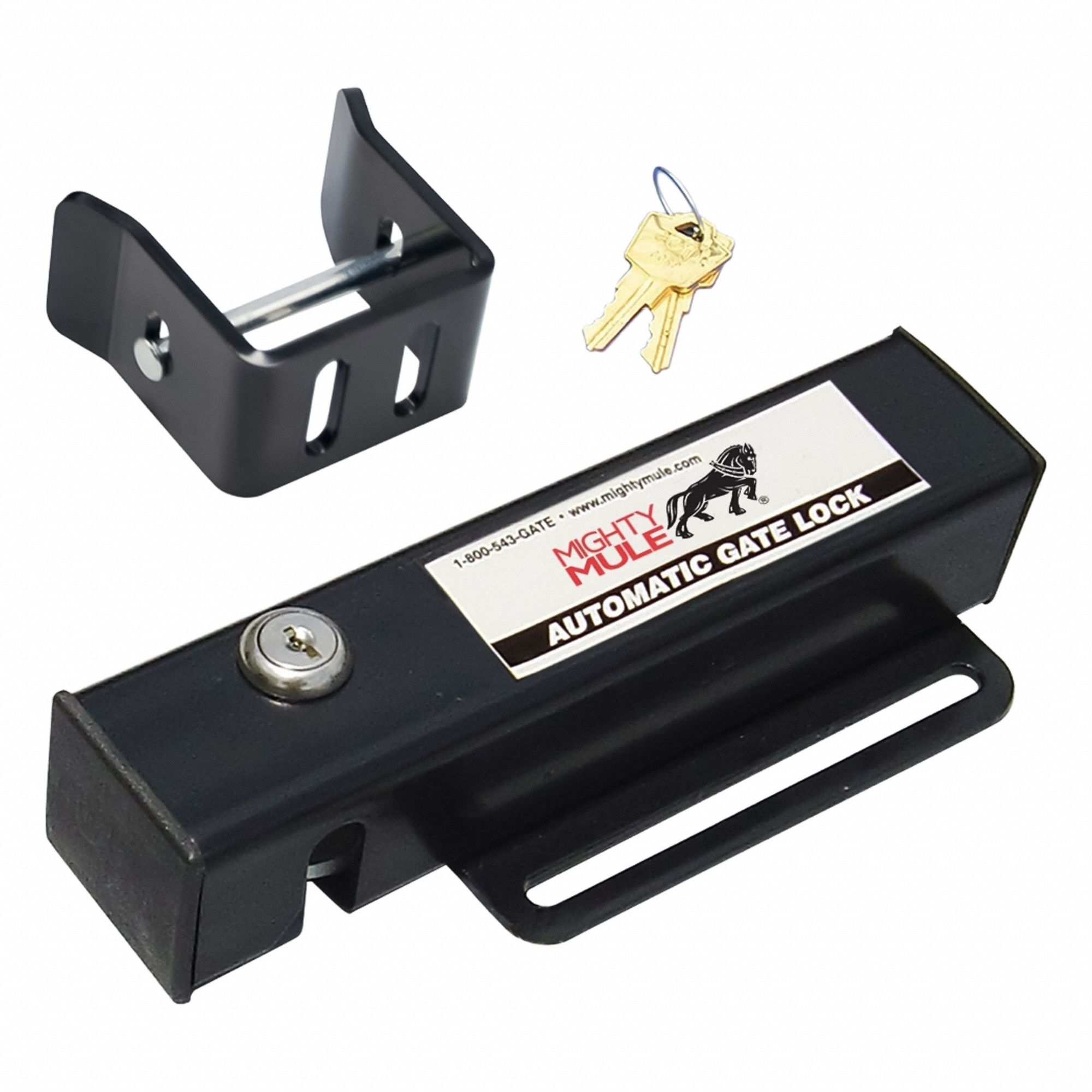 Automatic Gate Lock: For Use With Auto Gate Openers, Black, Lock, Black