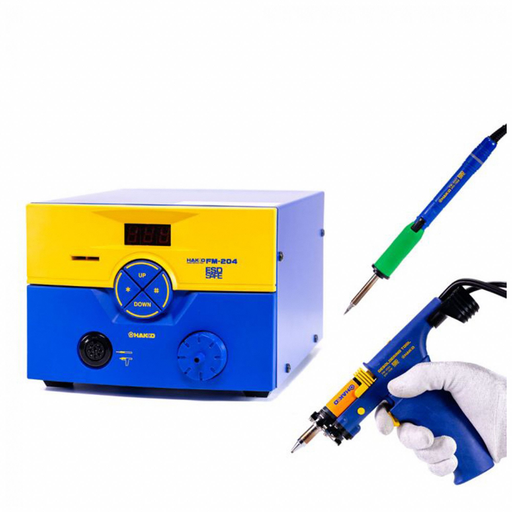 HAKKO Rework Station 1 Channel, 120 W, Desoldering Gun/Soldering Iron