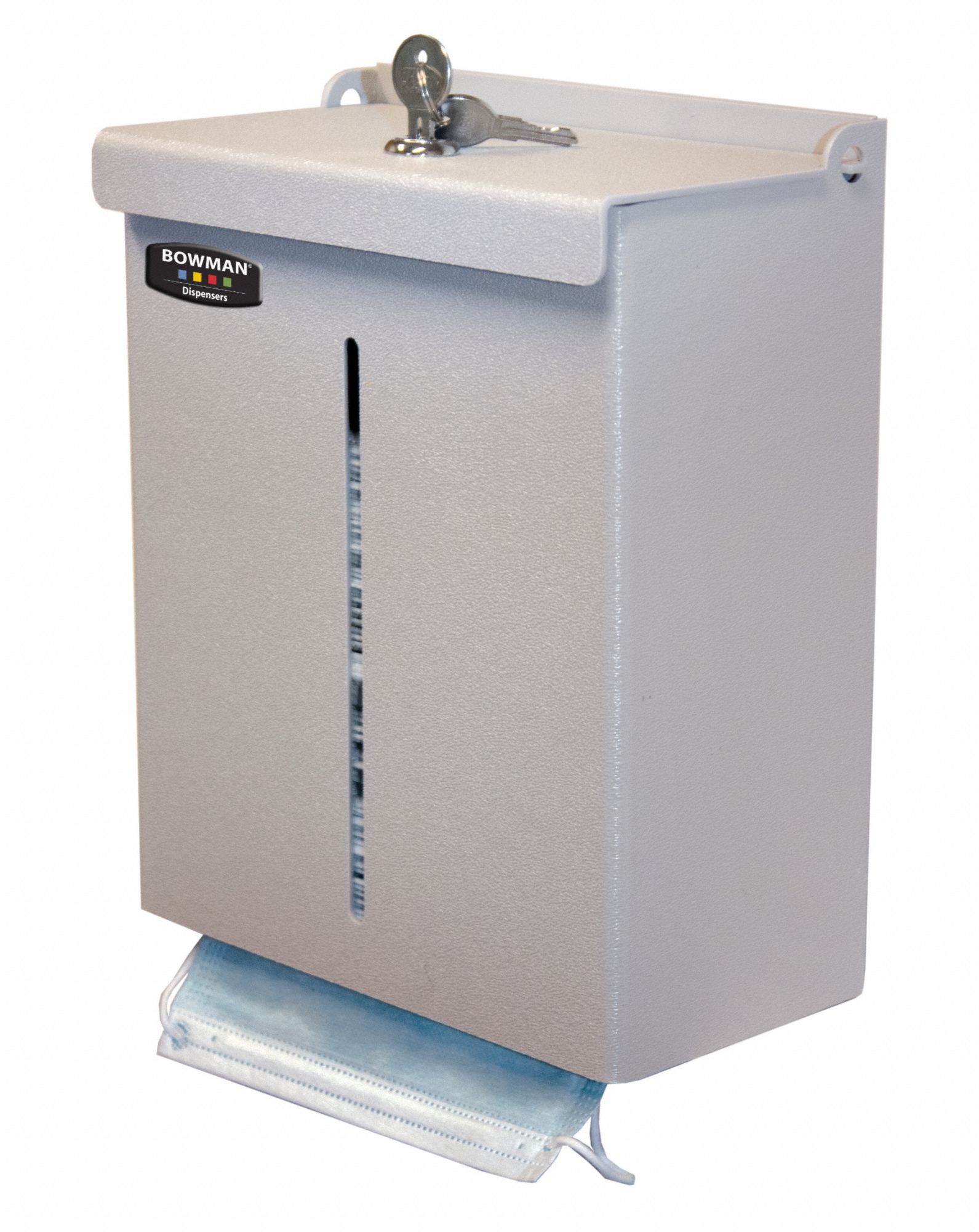 Respiratory Equipment Dispenser: ABS Plastic, Beige, (2) Keys/Dispenser