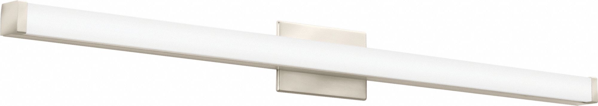 LED Vanity Light: Brushed Nickle, 2, 960 lm, 3000K/3500K/4000K, 36 W, 120 to 277V AC, Dimmable