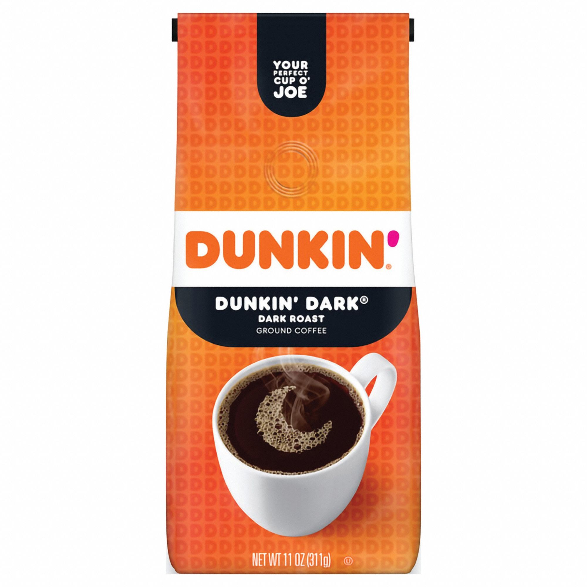 Coffee: Caffeinated, Dunkin Dark, Bag, 0.7 lb Pack Wt, 11 oz Net Wt, Dark, Ground