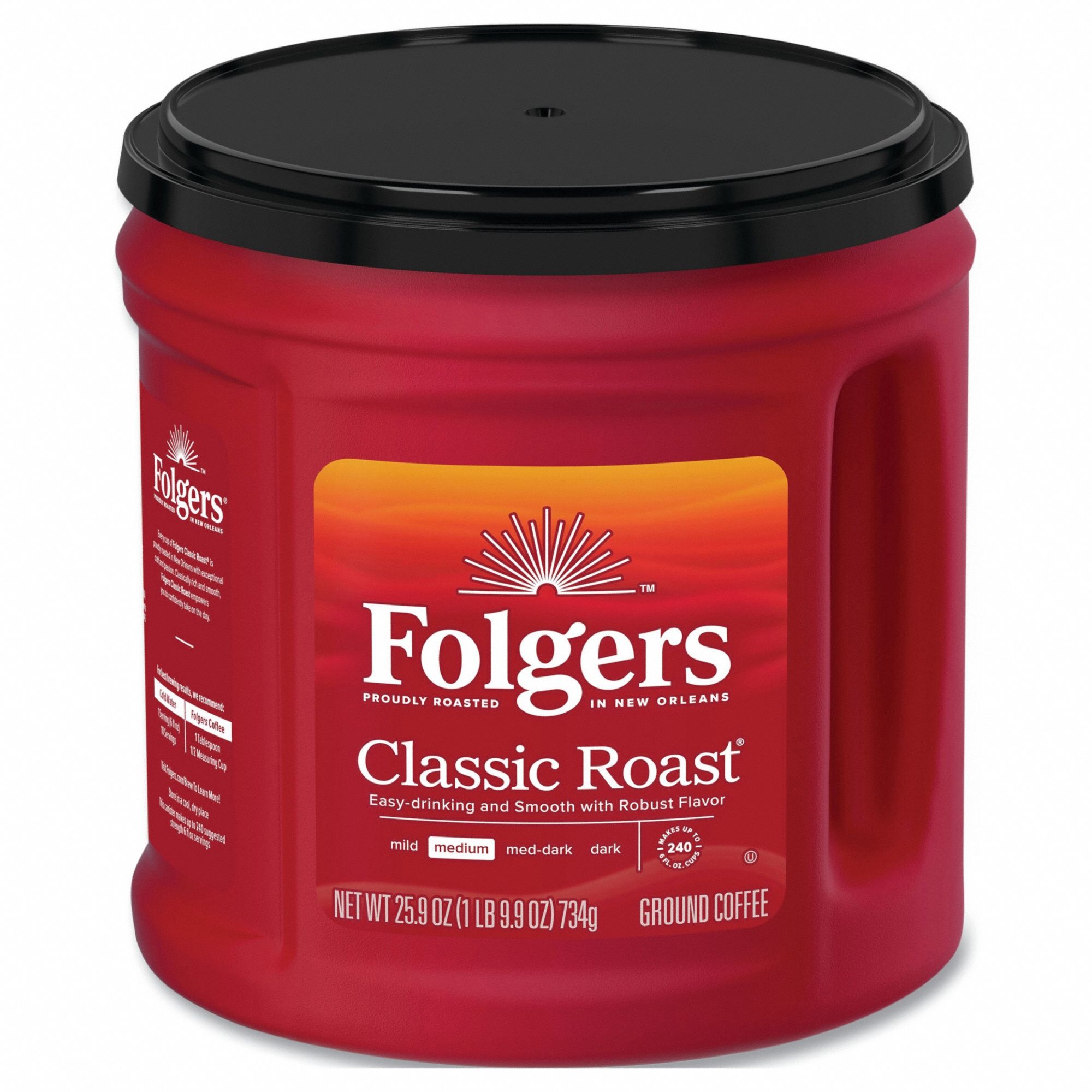 FOLGERS, Classic Roast, Can Beverage Pack, Coffee 45JR792