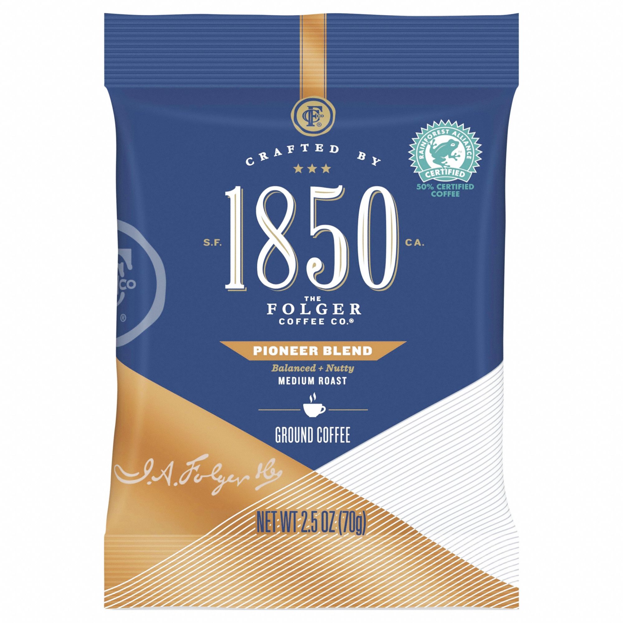 Coffee: 100% Arabica Beverage Flavor, Fraction Pack Beverage Pack, Medium, Caffeinated, Ground