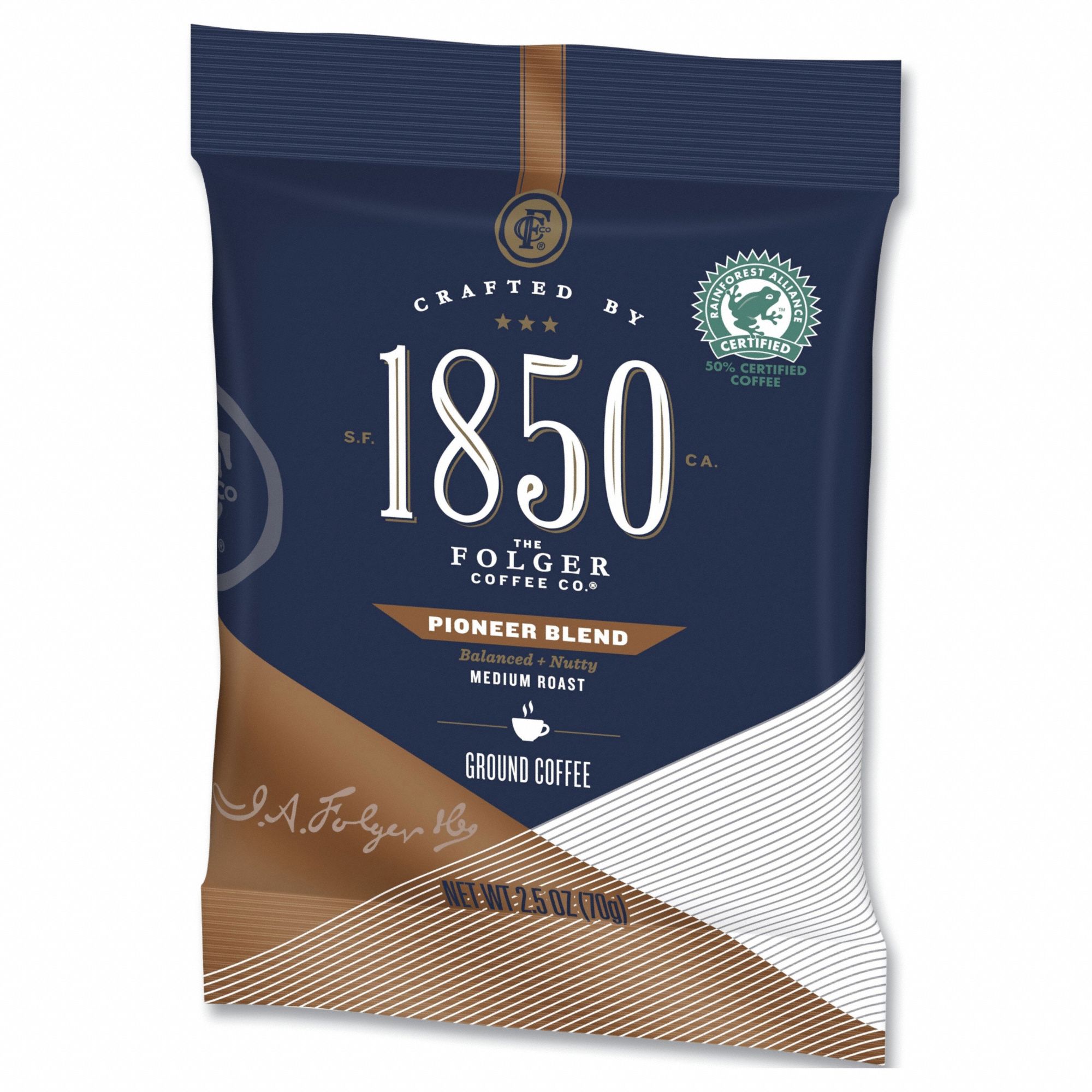 Coffee: 100% Arabica Beverage Flavor, Fraction Pack Beverage Pack, Medium, Caffeinated, Ground