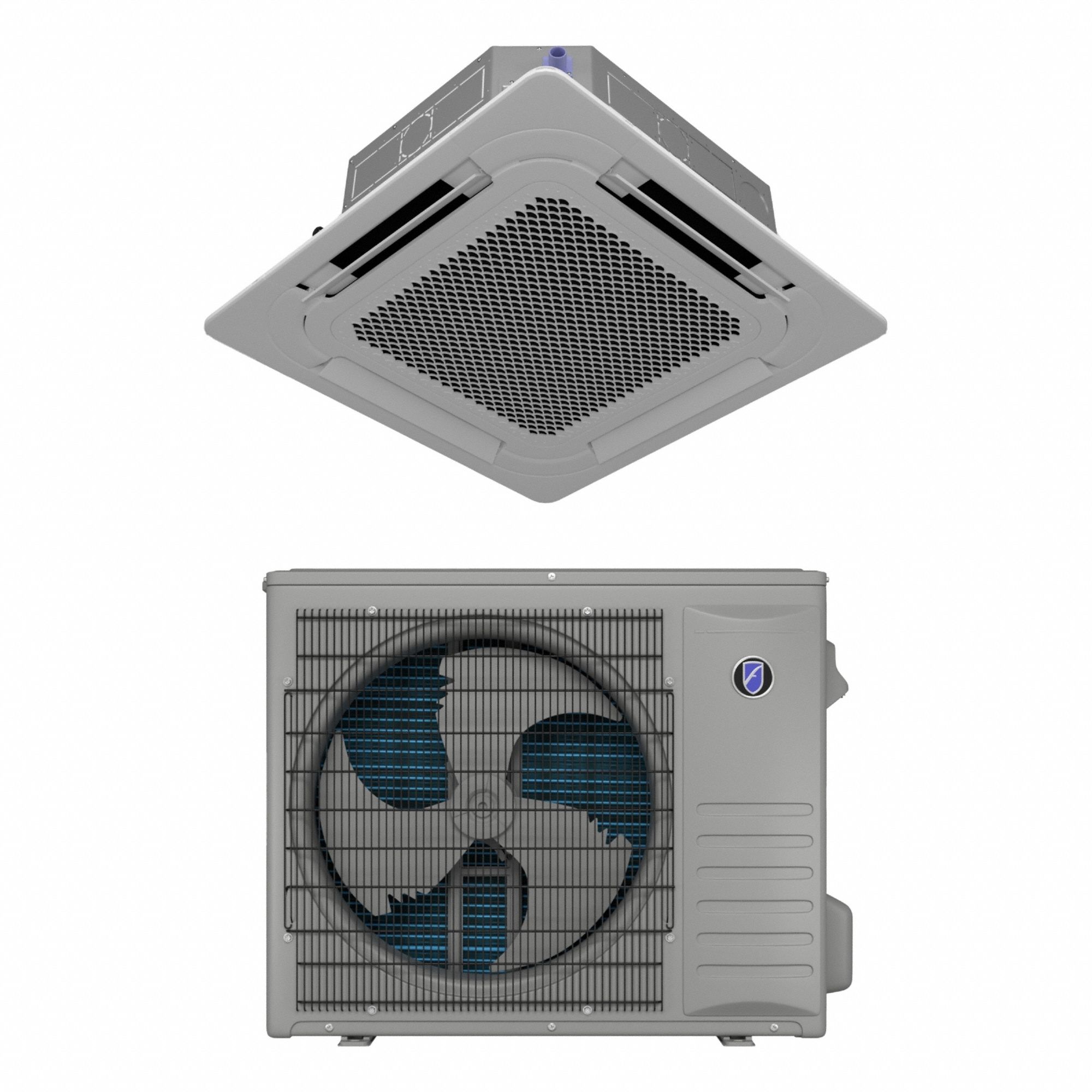 Mini-Split Air Handler/Condenser: 4, 900 BtuH to 24, 000 BtuH, 700 sq ft – 1, 000 sq ft
