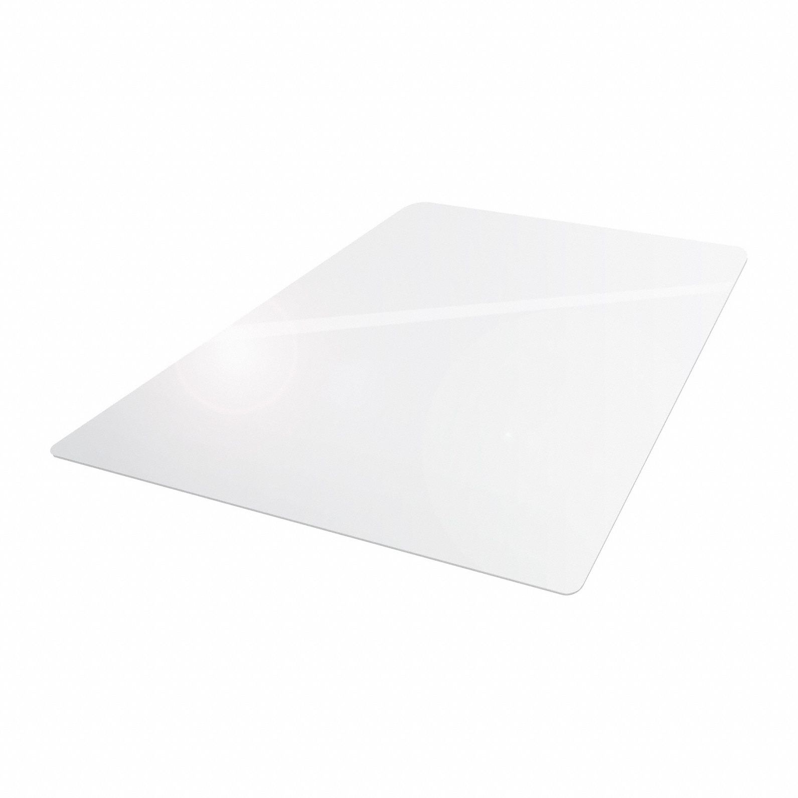 Chair Mat: Rectangle, 0.11 in Thick, 53 in Overall Lg, 48 in Overall Wd, Clear, Studded