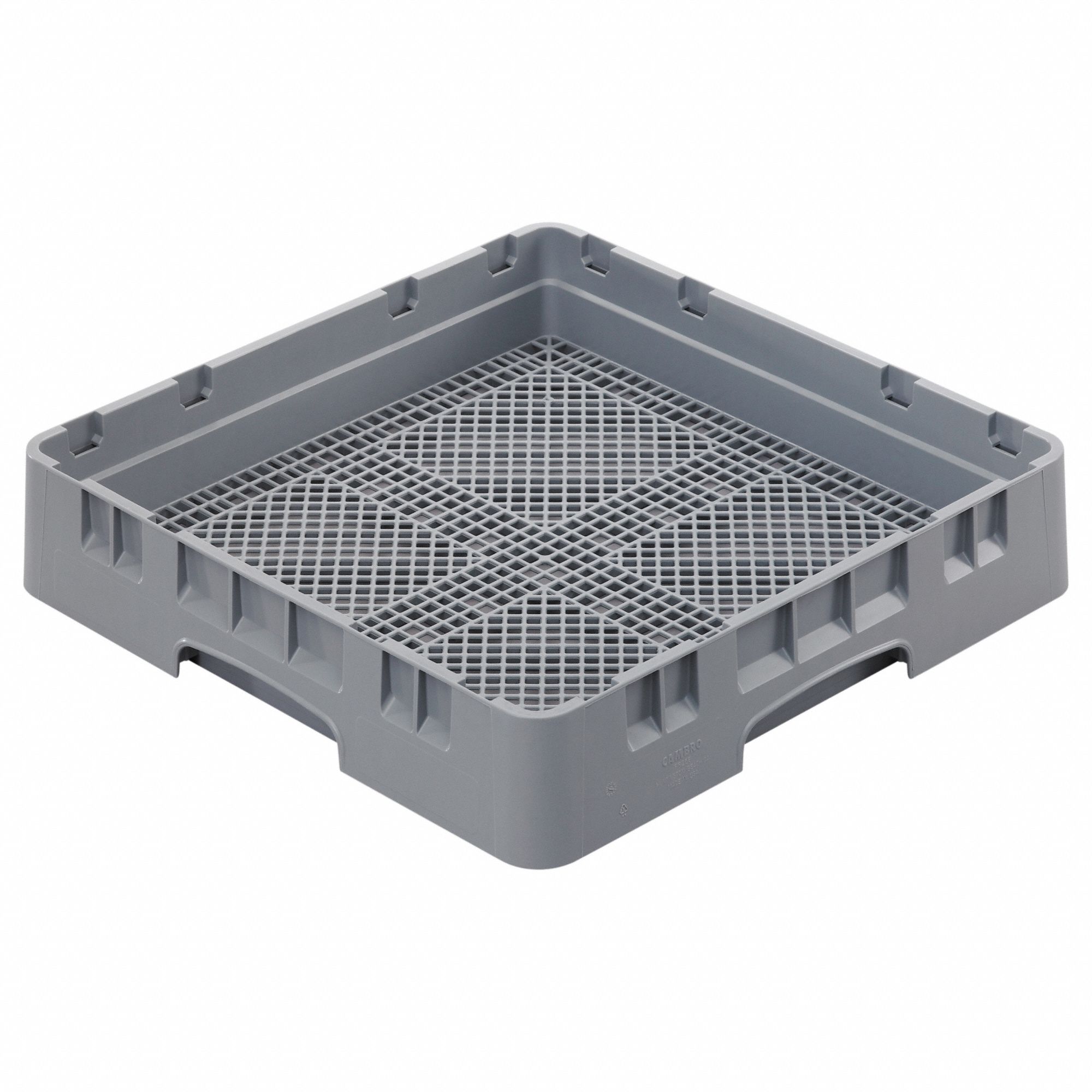 Flatware Basket: 19 3/4 in Overall Lg, 19 3/4 in Overall Wd, 4 in Overall Ht, Soft Gray