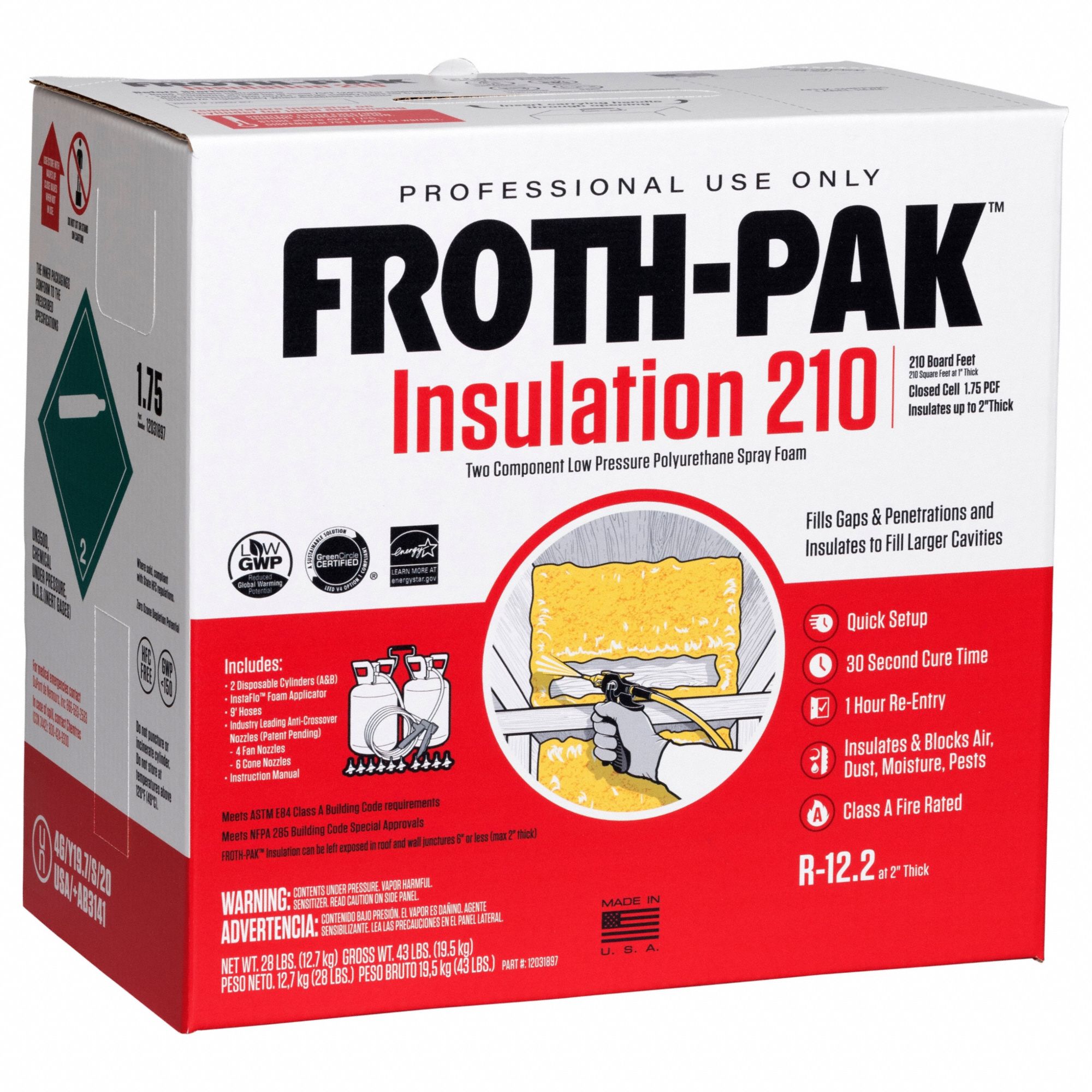 FROTHPAK, 210, Cream, Insulating Spray Foam Kit 48WK2712031897
