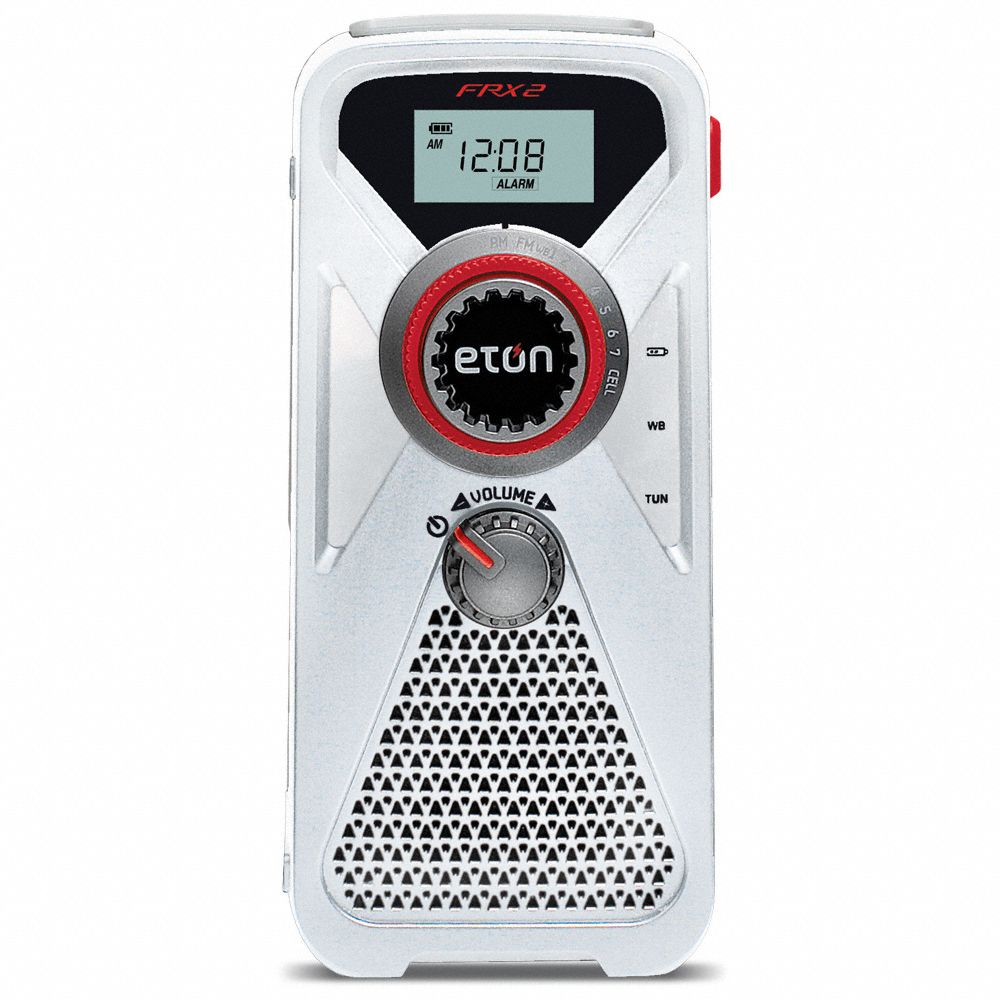 Portable Weather Radio White AM/FM NOAA