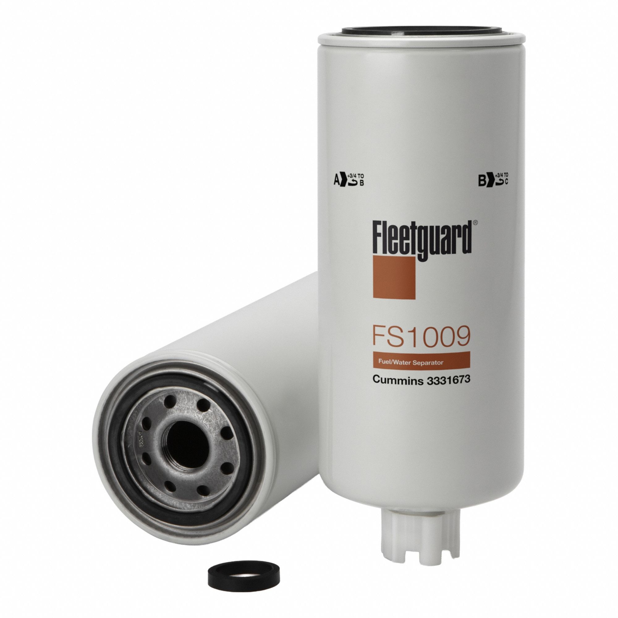 Fuel Filter: Spin-On, 9 11/16 in Overall Lg, 3 11/16 in Outside Dia, 2 7/16 in Inside Dia