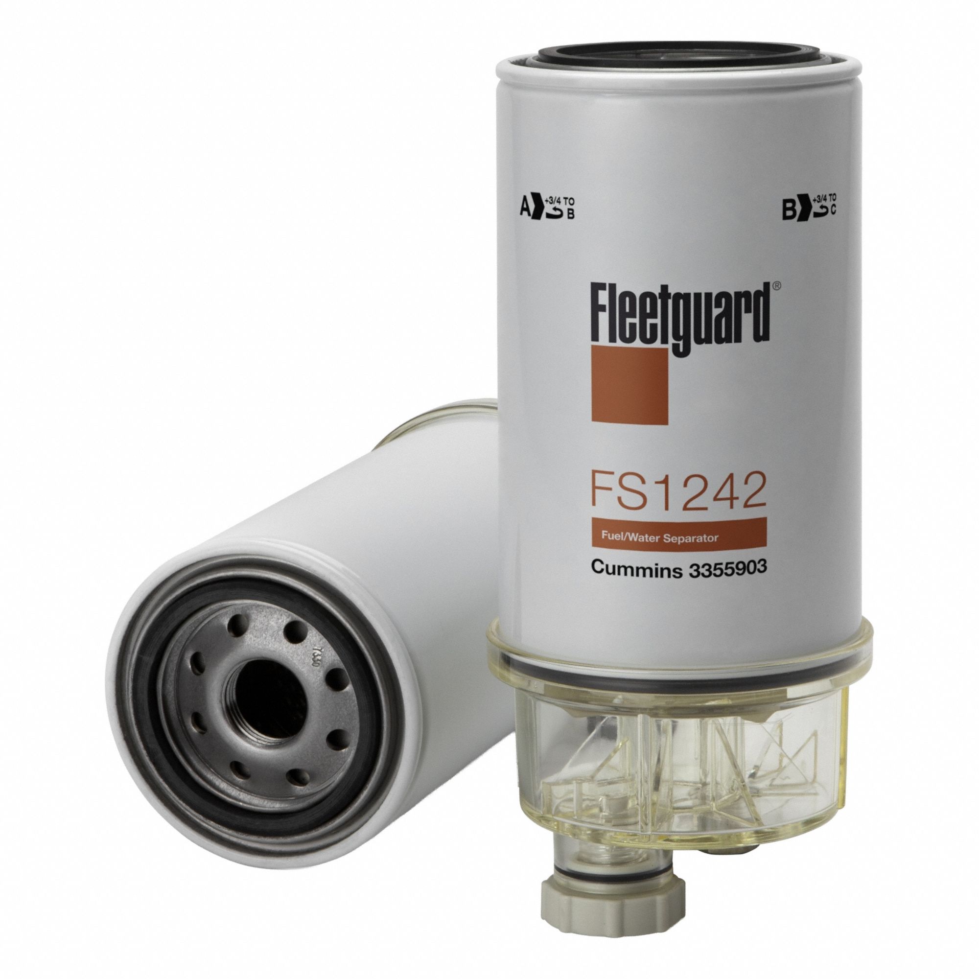 Fuel Filter: Spin-On, 9 1/16 in Overall Lg, 3 11/16 in Outside Dia, 1"-14 Thread Size