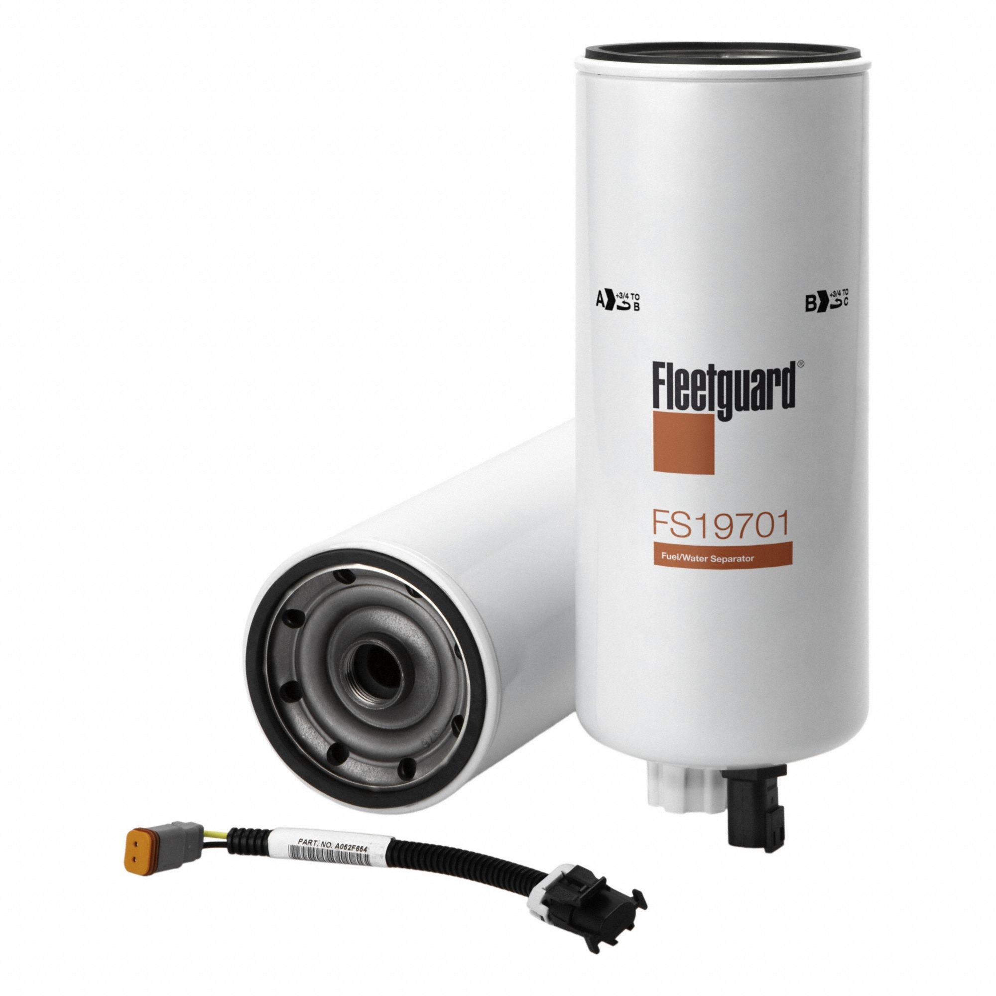 Automotive Fuel/Water Separator: Spin-On, 17 in Overall Lg, 4 1/4 in Outside Dia