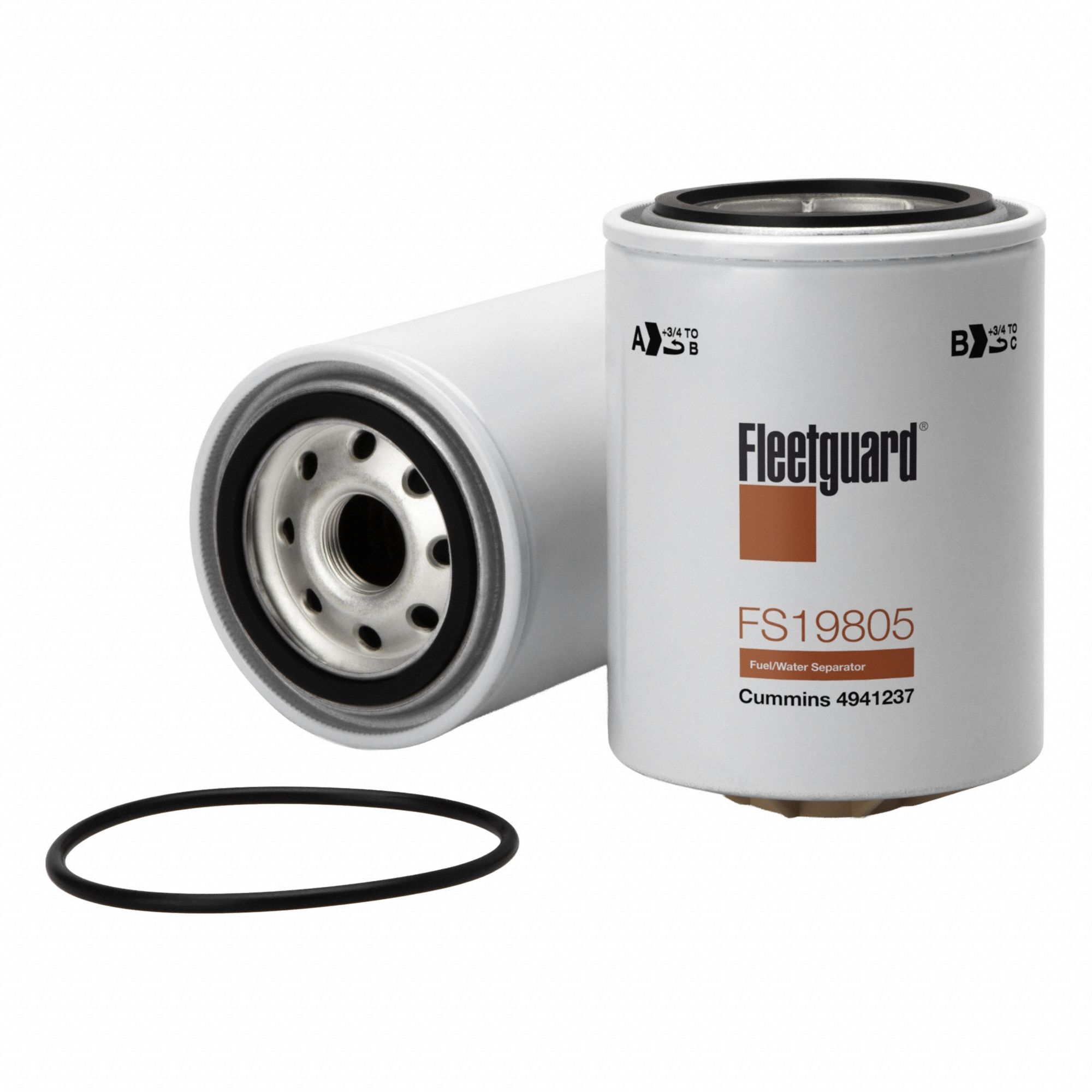 Fuel Filter: Spin-On, 5 3/16 in Overall Lg, 3 11/16 in Outside Dia, M24-1.50 Thread Size