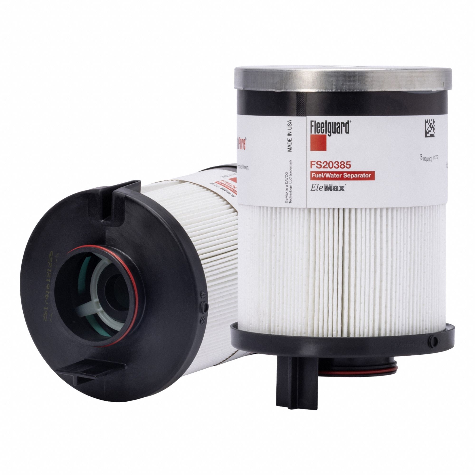 Fuel Filter with Water Separator: Cartridge, 9 1/16 in Overall Lg, 6 1/16 in Outside Dia