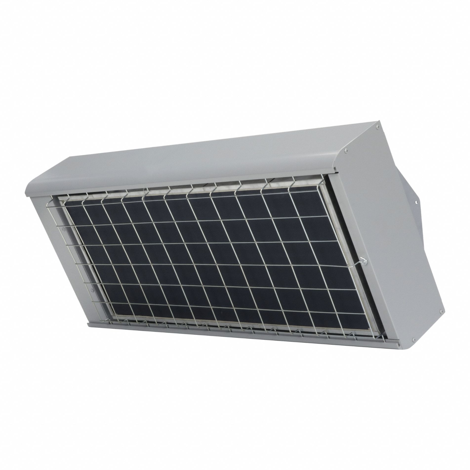 FOSTORIA Electric Infrared Heater: 6500 W Watt Output, 208V AC, 1 or 3 Phase, Hardwired, Aluminum (MPN FSA-6520-3). Key specifications — Wattage Output: 6500 W; Voltage: 208V AC; Brand: FOSTORIA; Electrical Connection: Hardwired; Element Type: Flat Panel Emitter; Housing Color: Gray; Housing Material: Aluminum; Overall Dimensions - L x W x D: 34 in x 20 in x 9-1/4 in.