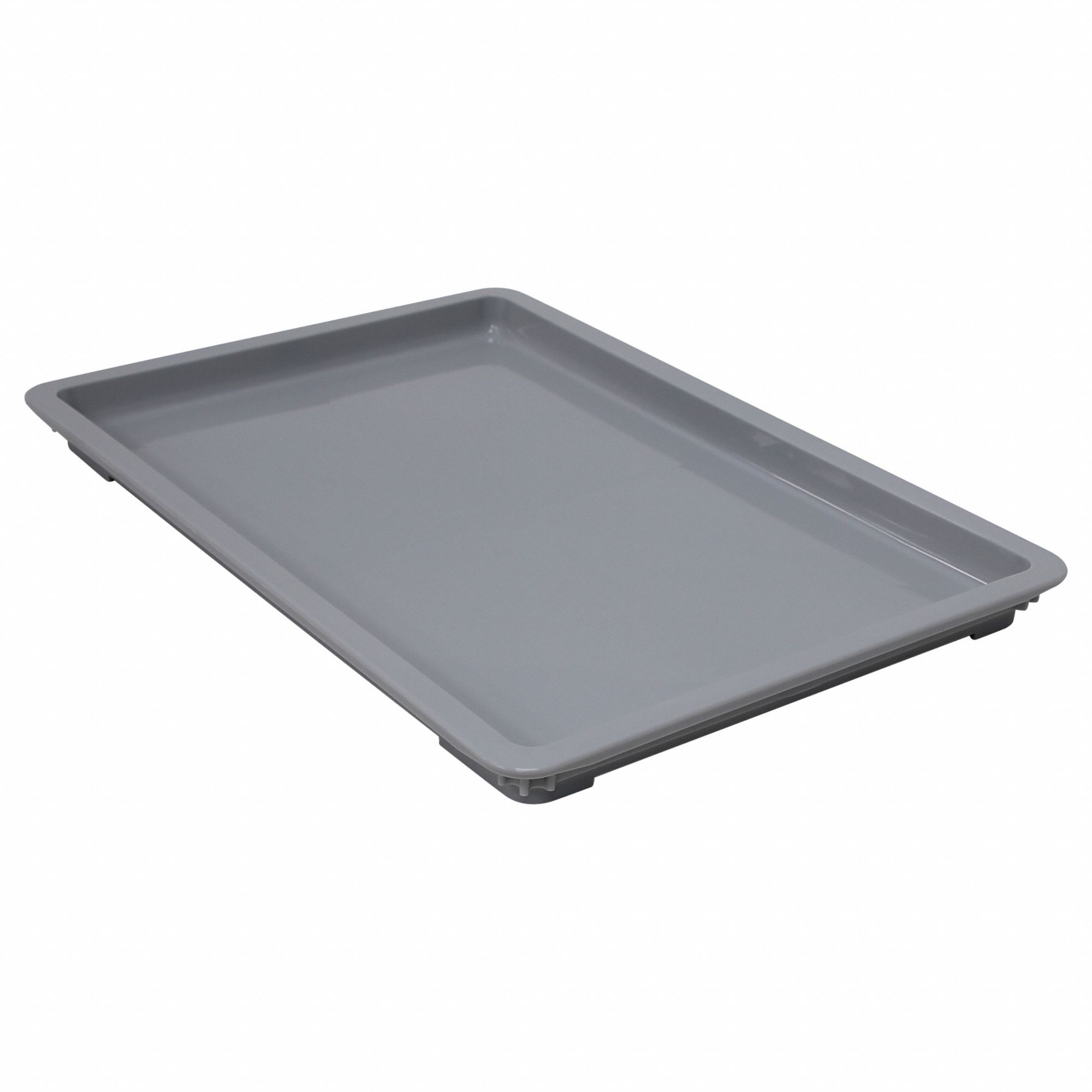 Pizza Dough Box: 6.6 qt Capacity, Gray Body, Polypropylene, 26 in Overall Lg