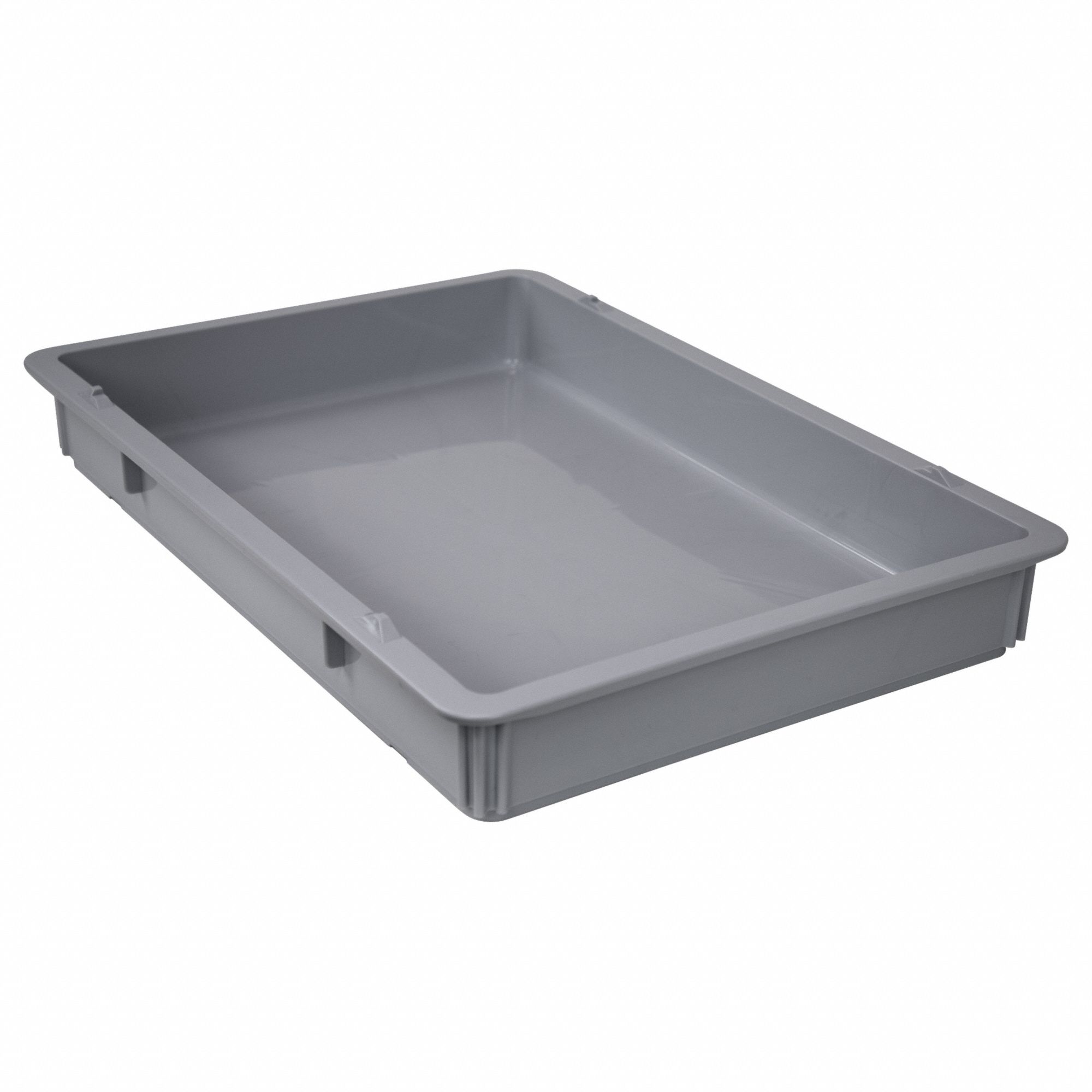 Pizza Dough Box: 19.8 qt Capacity, Gray Body, Polypropylene, NSF Certified