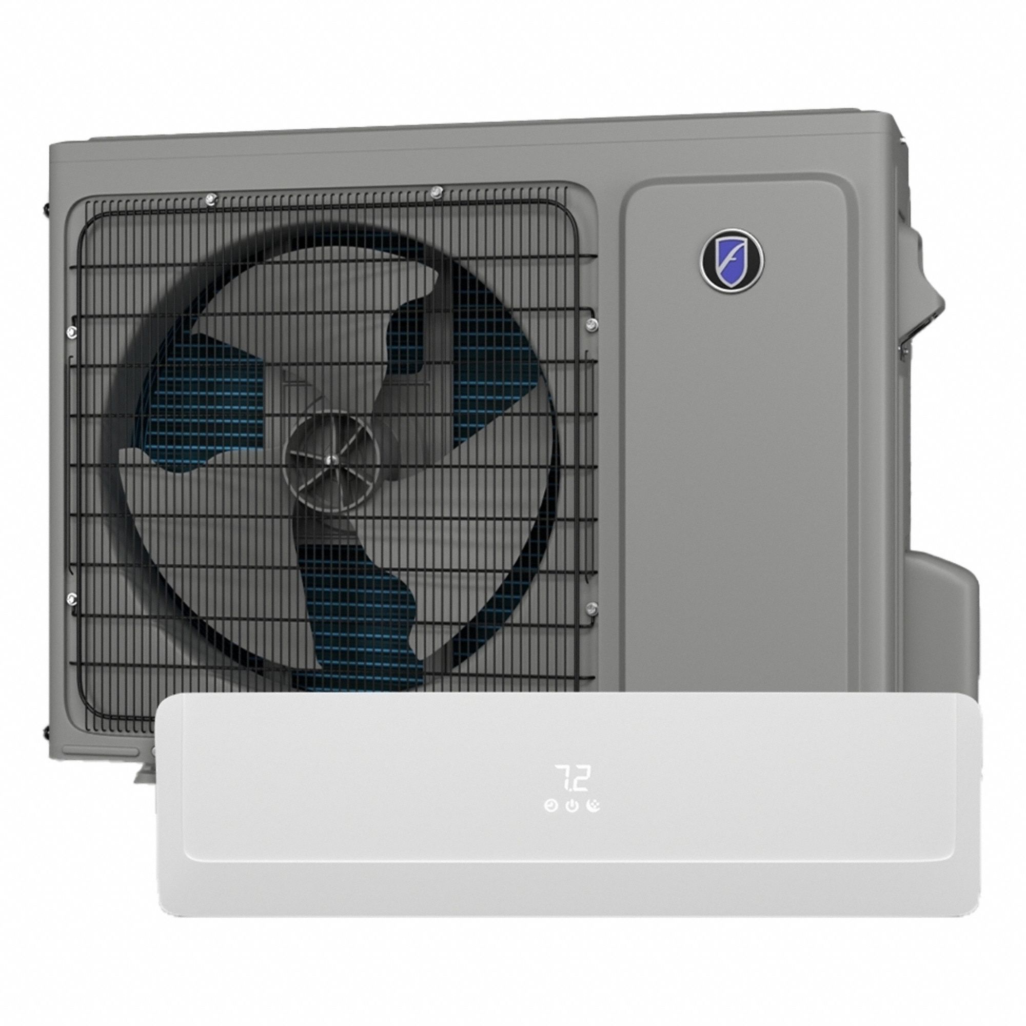 Mini-Split Air Handler/Condenser: 6, 500 BtuH to 19, 000 BtuH, 700 sq ft – 1, 000 sq ft