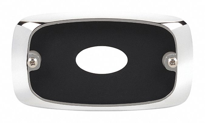 Trim Bezel: Bezel, Silver, Polycarbonate, 4 13/16 in Lg, 2 13/16 in Ht, 3/32 in Wd