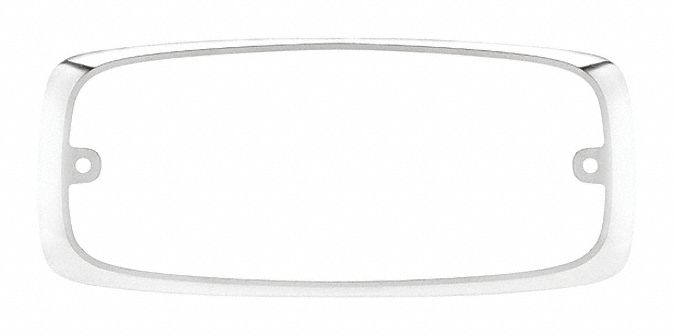 Trim Bezel: Bezel, Silver, Polycarbonate, 7 in Lg, 4 in Ht, 1 1/8 in Wd