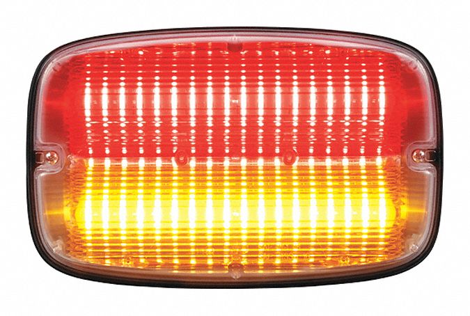 FEDERAL SIGNAL, Perimeter Flashing Warning Light, Amber/Red, Warning ...