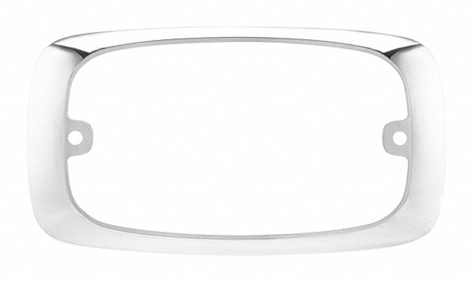 Trim Bezel: Bezel, Silver, Polycarbonate, 10 13/16 in Lg, 6 5/16 in Ht, 1 13/32 in Wd