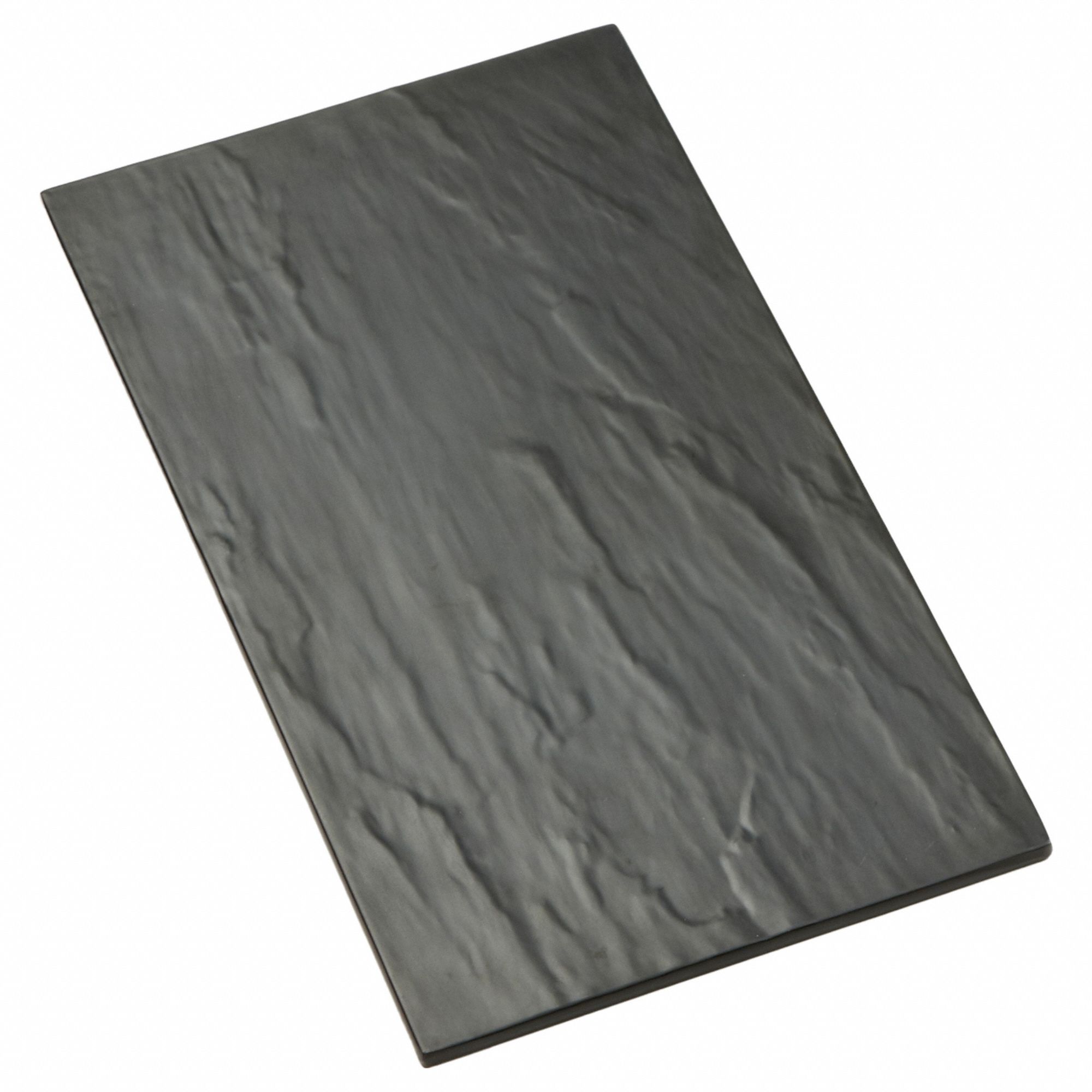Faux Slate Platter: Melamine, Melamine, Black, 14 3/4 in Overall Lg