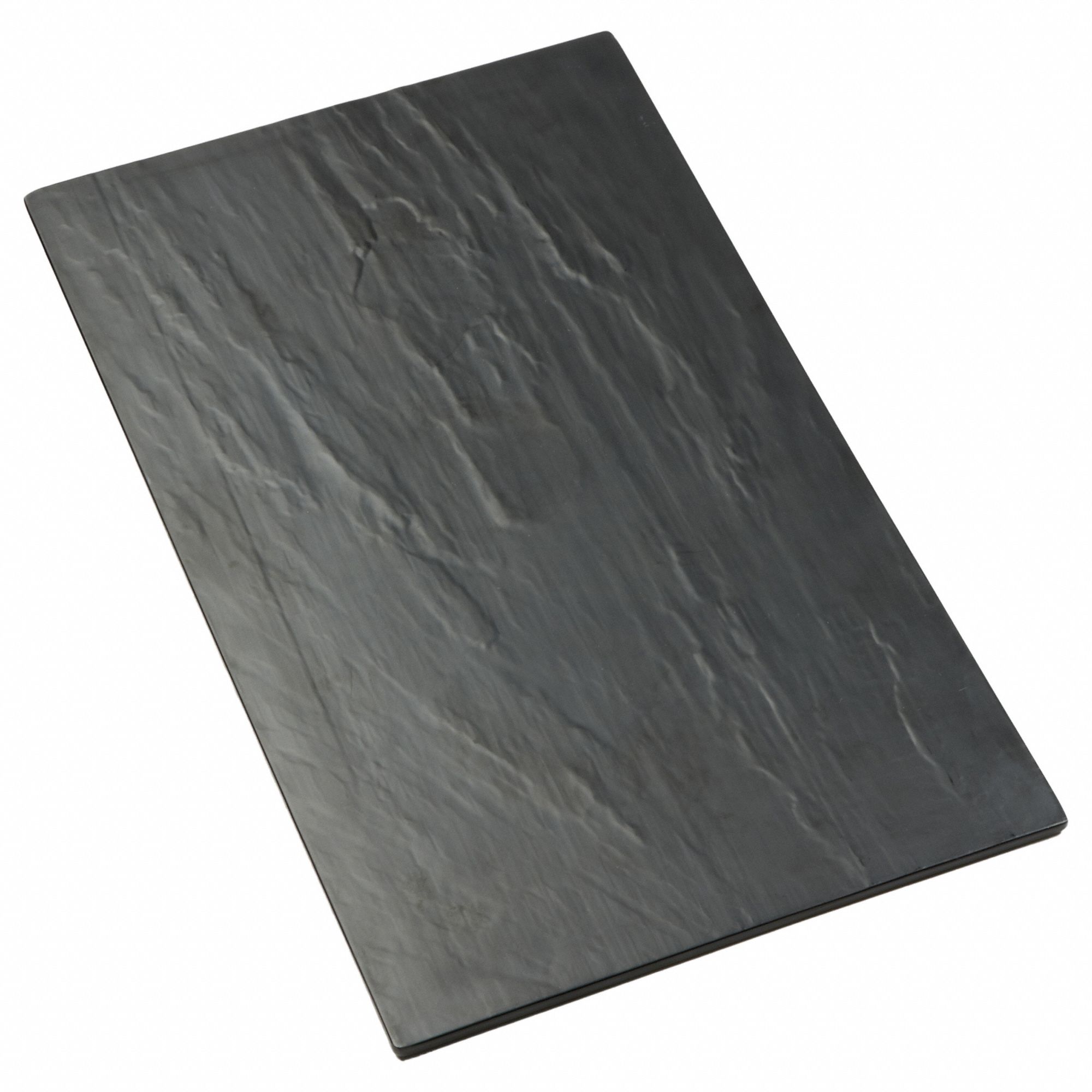 Faux Slate Platter: Melamine, Melamine, Black, 21 1/2 in Overall Lg
