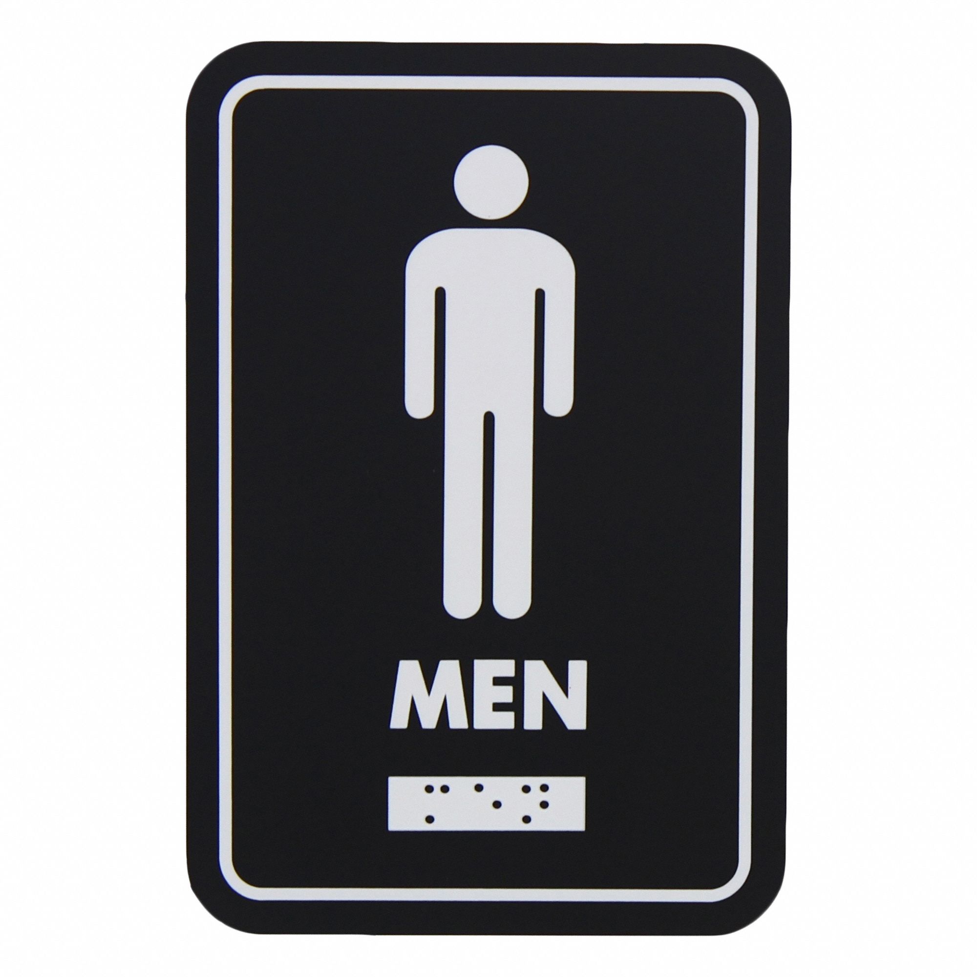WASHROOM SIGN,6 IN H,PLASTIC