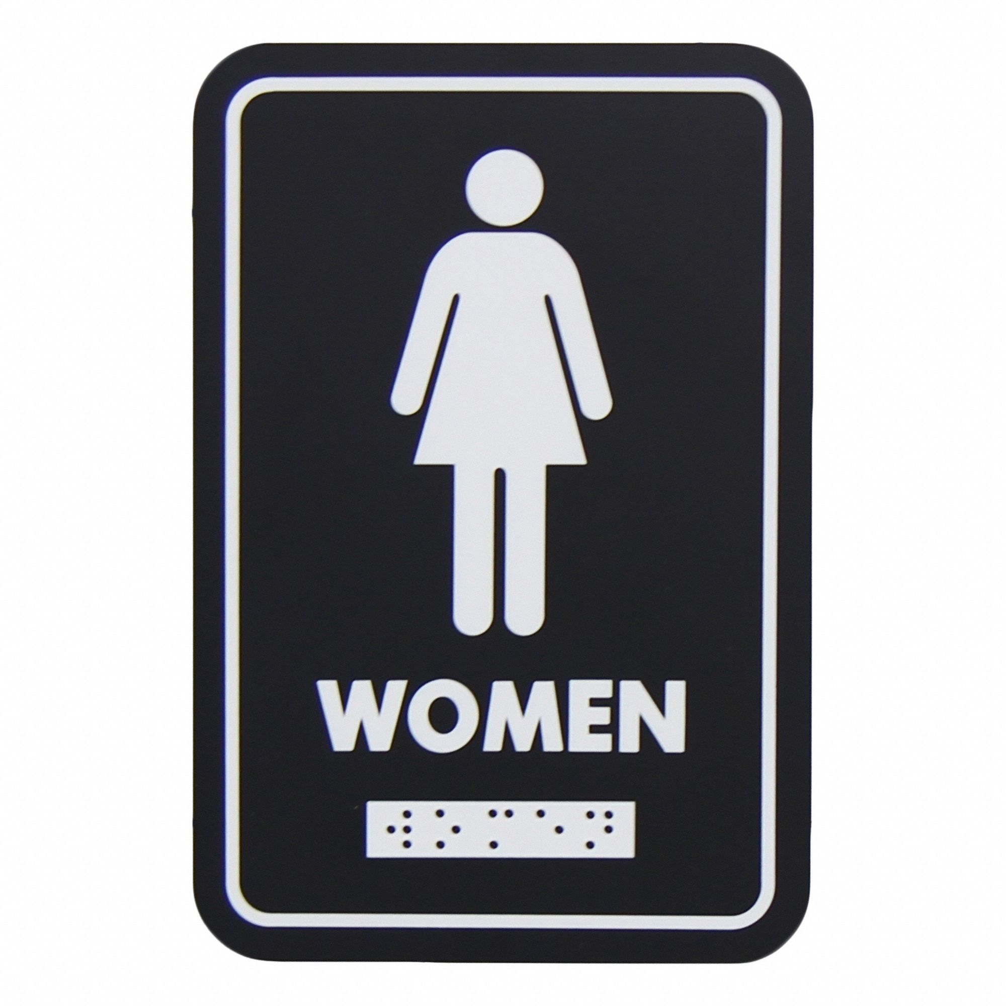 WASHROOM SIGN,6 IN H,PLASTIC
