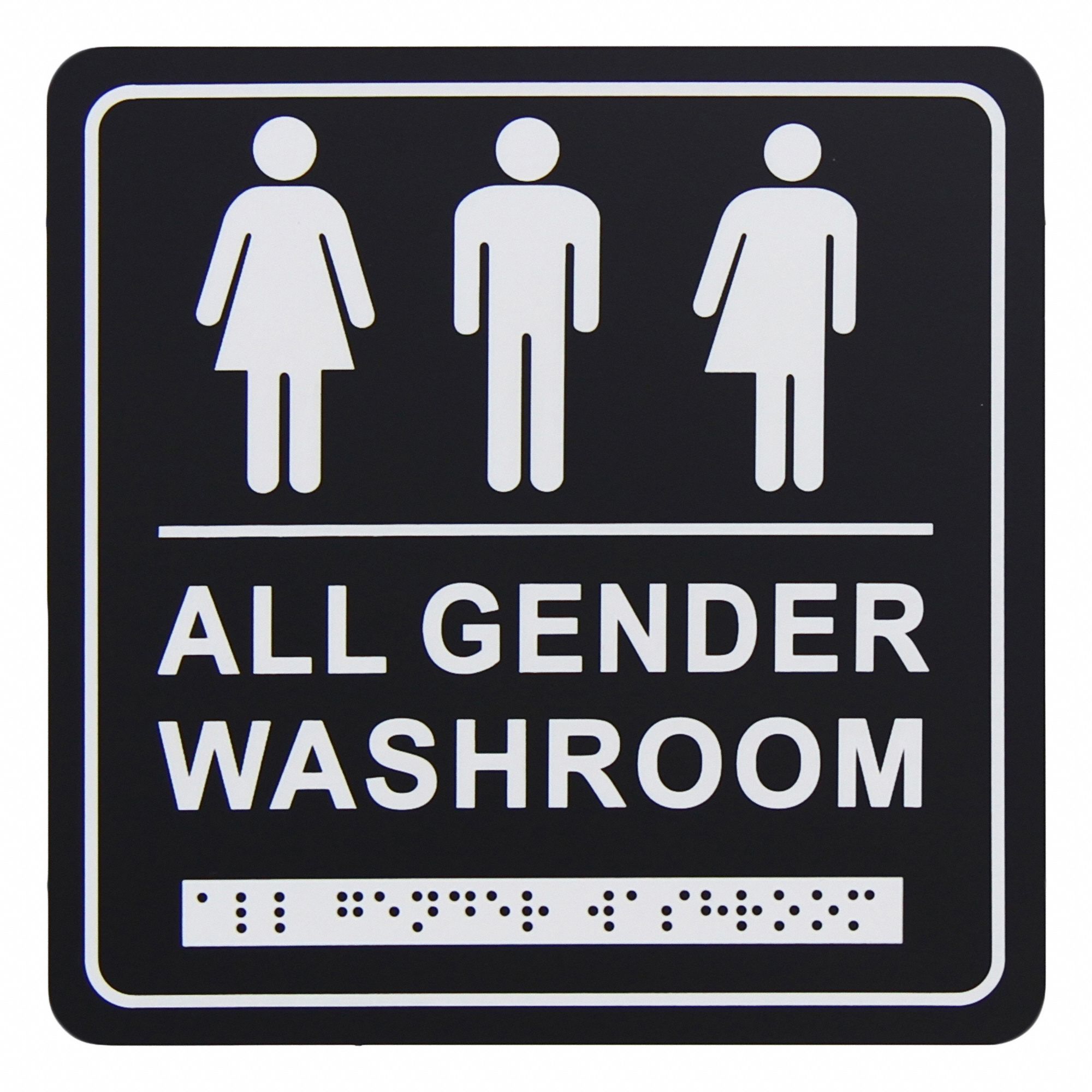 WASHROOM SIGN,6 IN H,PLASTIC