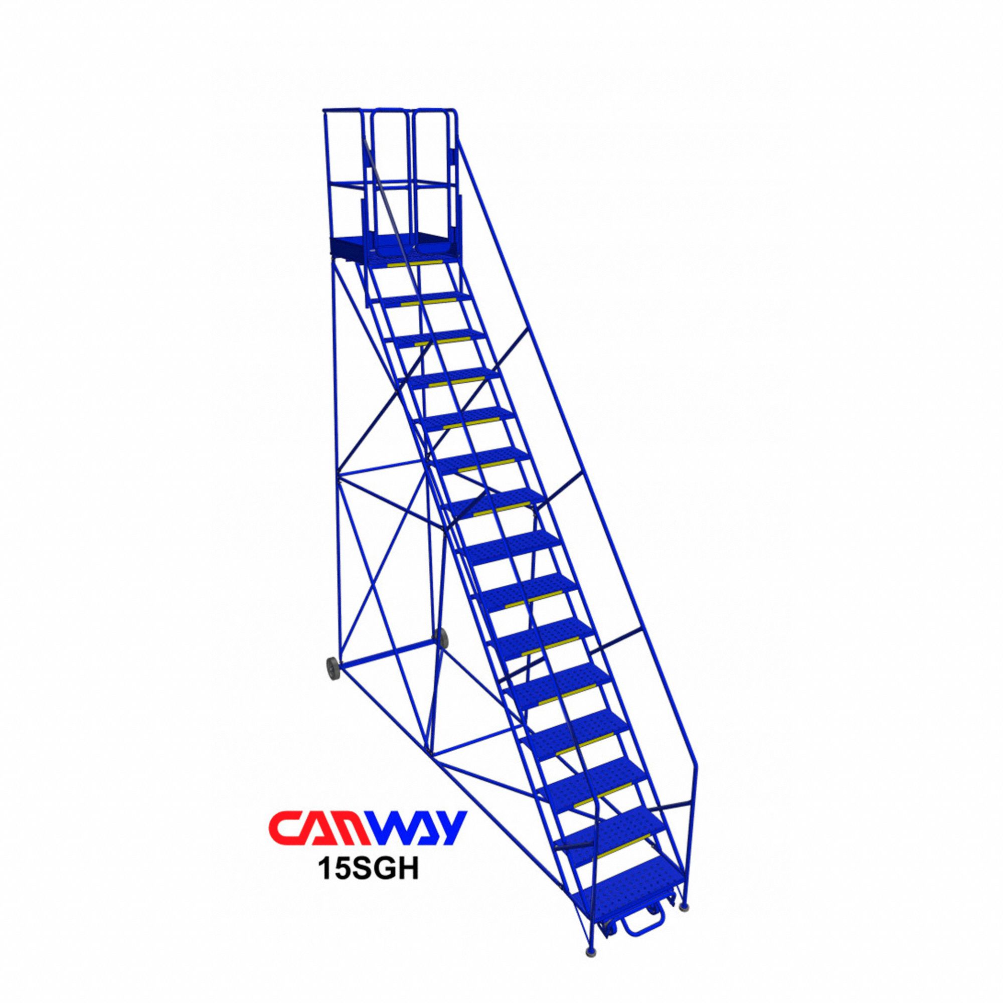 ROLLING LADDER, SGH SERIES, STEEL, BLUE, 192 IN H