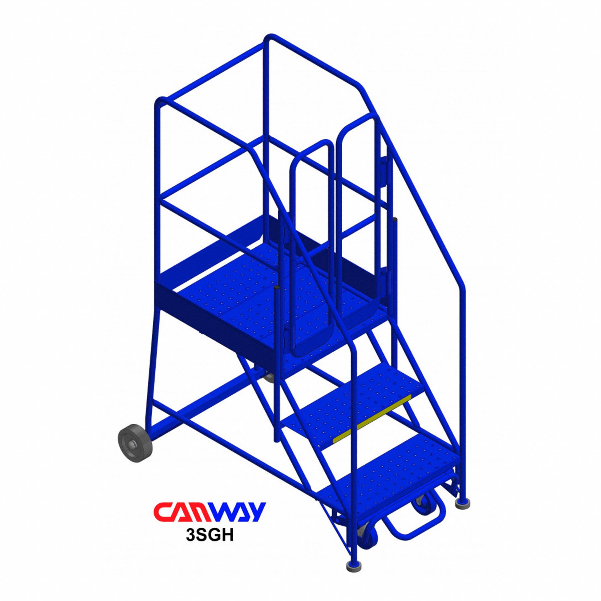 ROLLING LADDER, SGH SERIES, STEEL, BLUE, 72 IN H