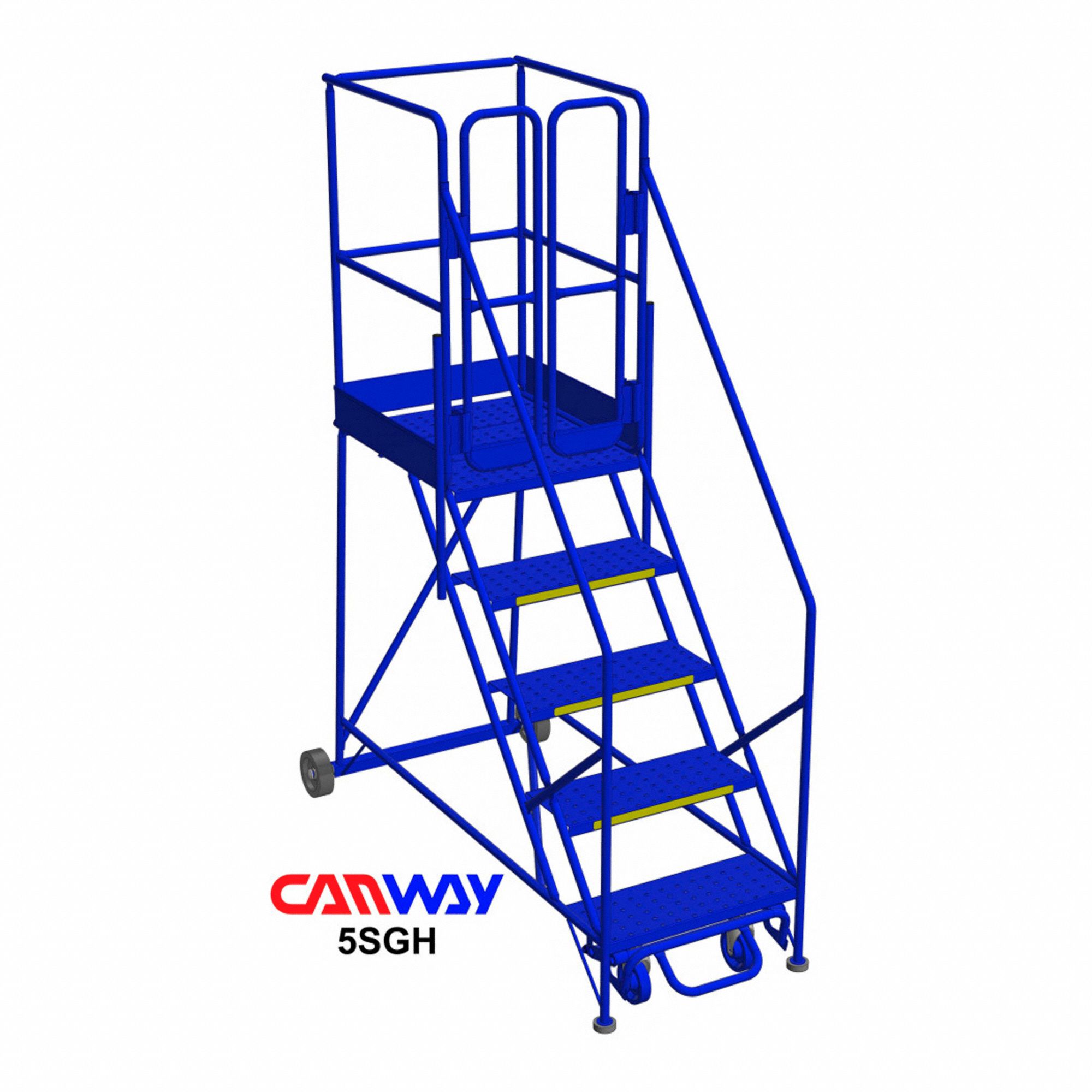 ROLLING LADDER, SGH SERIES, STEEL, BLUE, 92 IN H