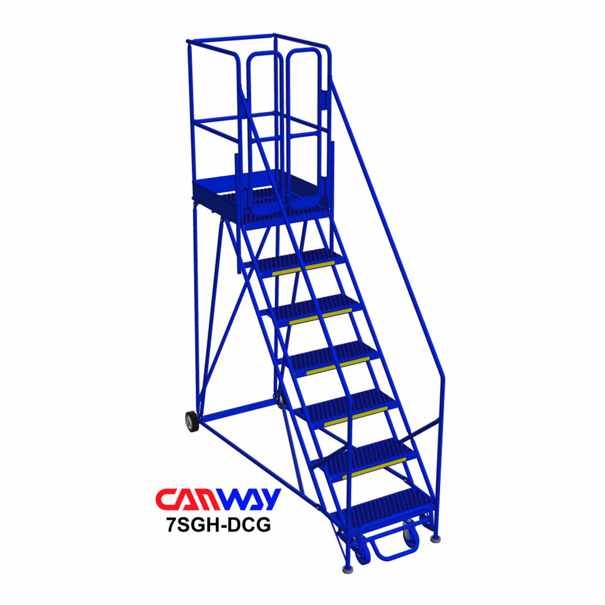 ROLLING LADDER, SGH SERIES, STEEL, BLUE, 112 IN H