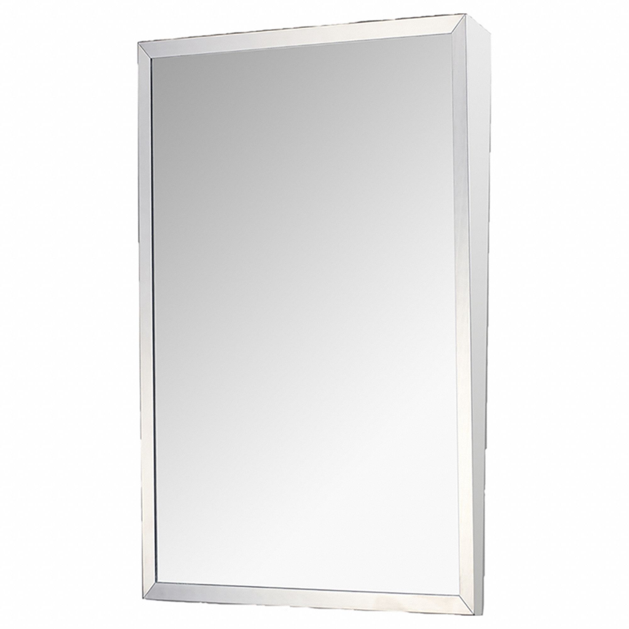 WASHROOM MIRROR: RECTANGULAR, 36 X 24 X 4 IN, WALL, GLASS, RUST RESISTANT, WITH FRAME