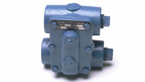 Steam Trap: Cast Iron, 1 1/2 in FNPT, 5, 400 lb/hr, 75 psi Max., 450°F Max., C Pattern