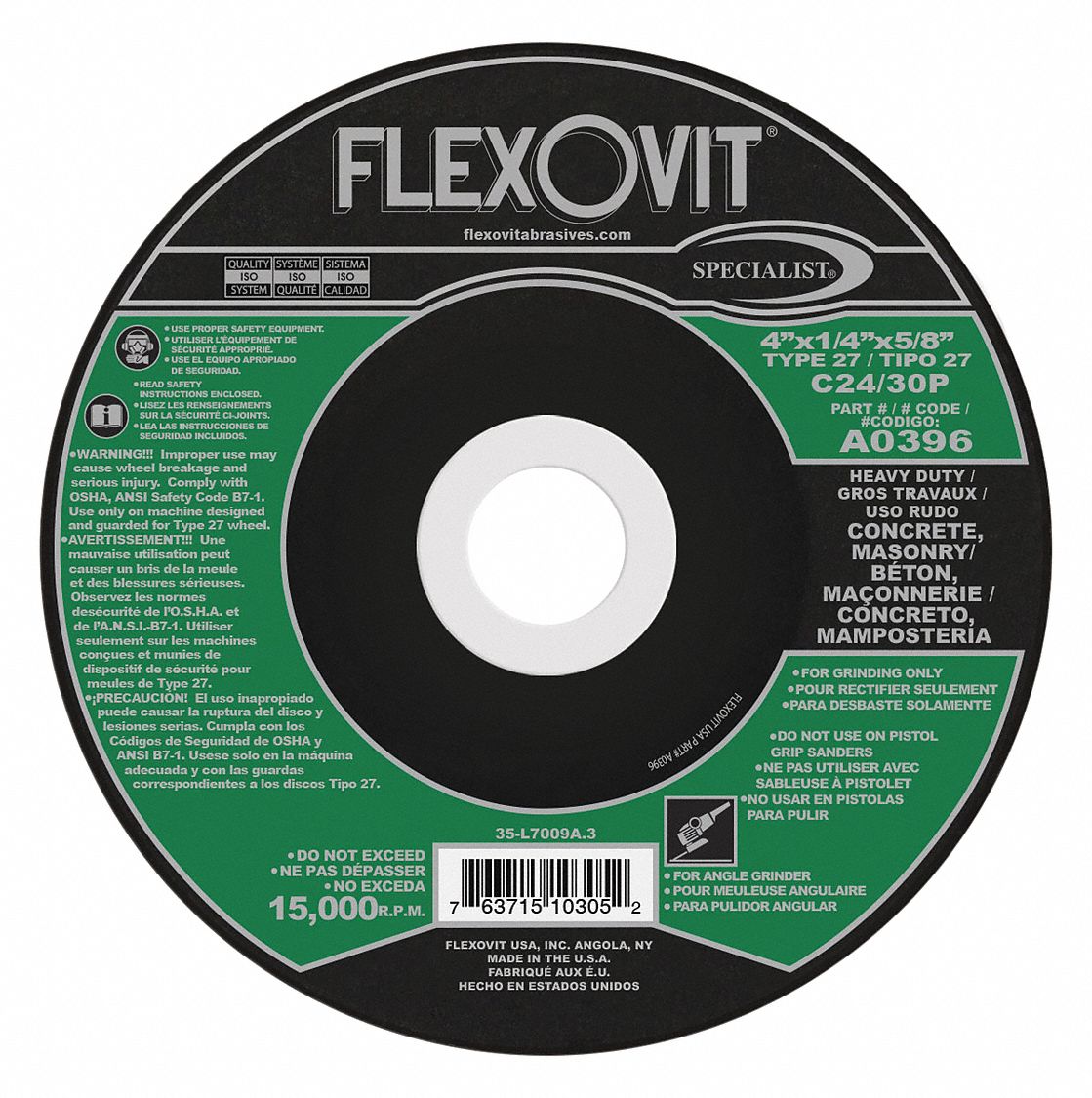 MEULE COUPE T27 4-1/2X0.040X7/8 A60RRT